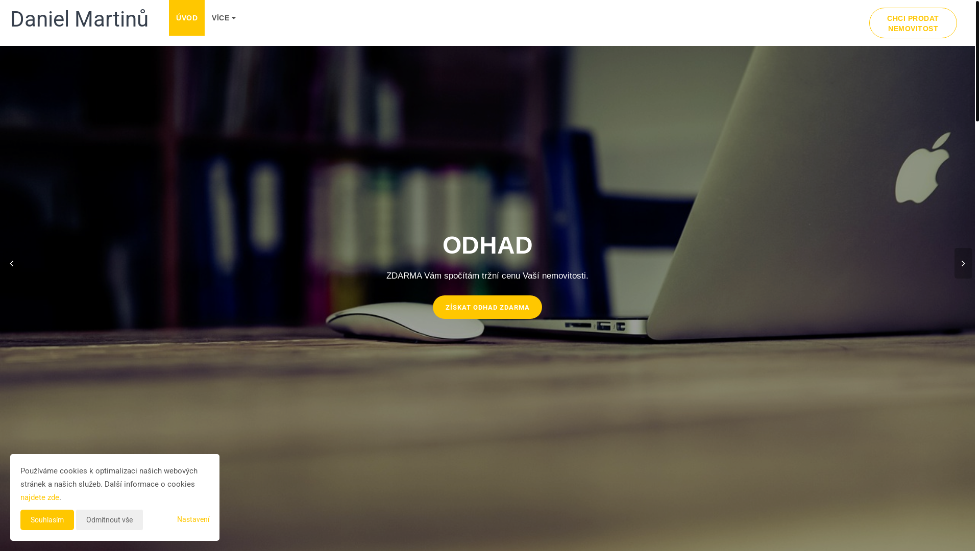 website screenshot of https://danielmartinu.cz/
