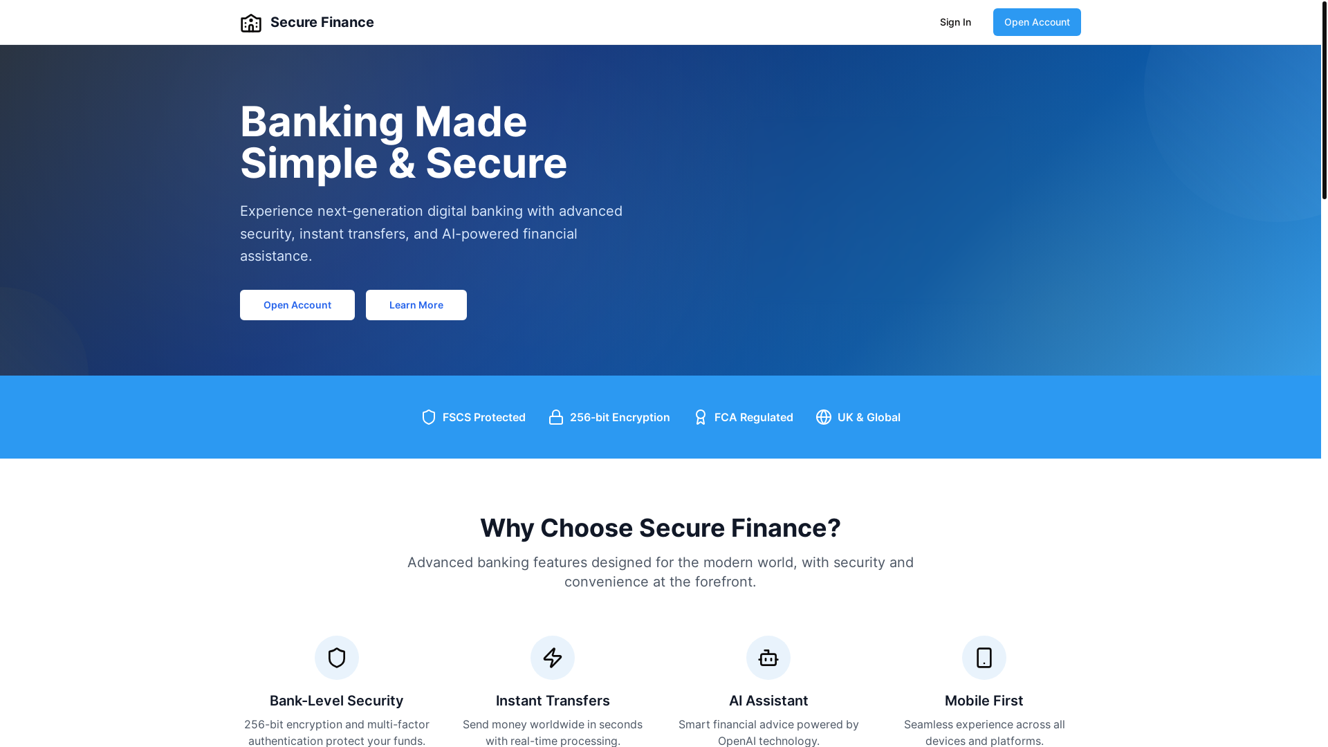website screenshot of https://securedigitalfiance.org/