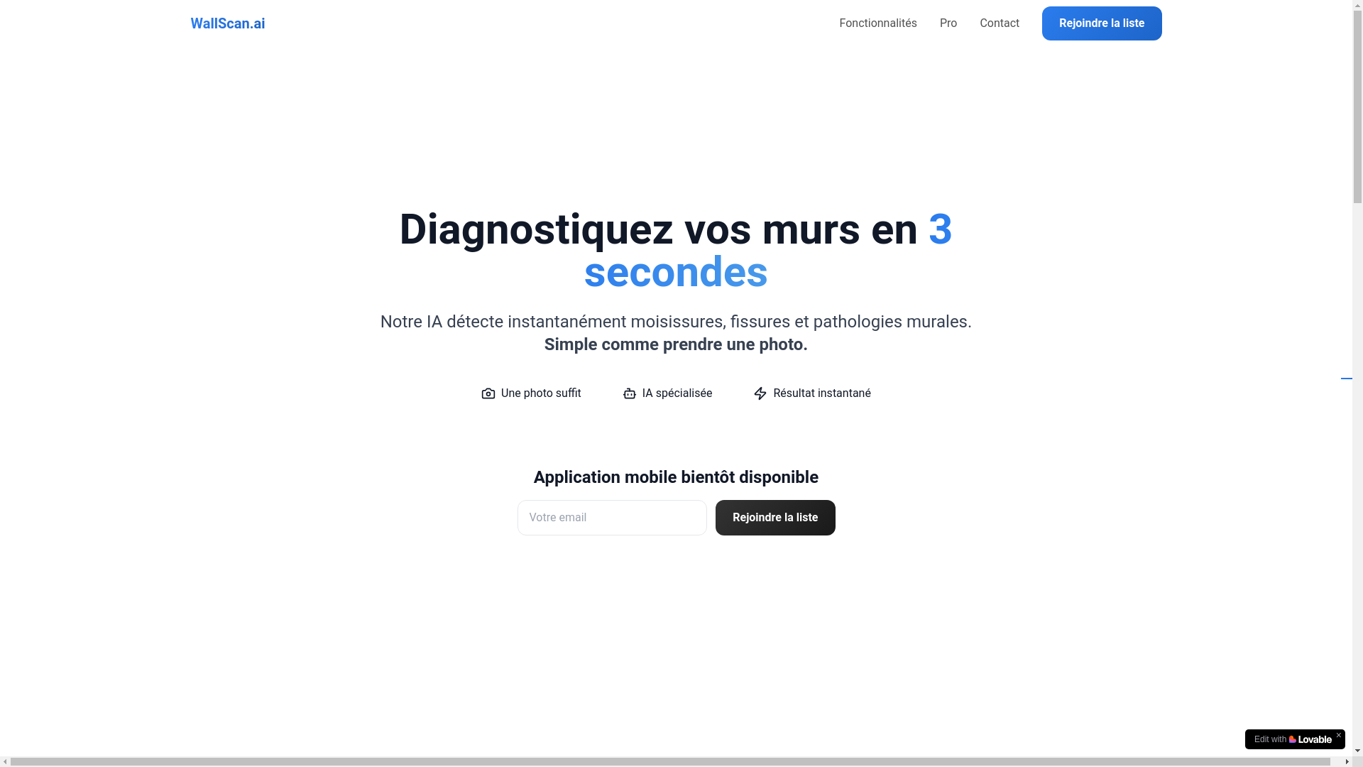 website screenshot of https://wallscan.ai/