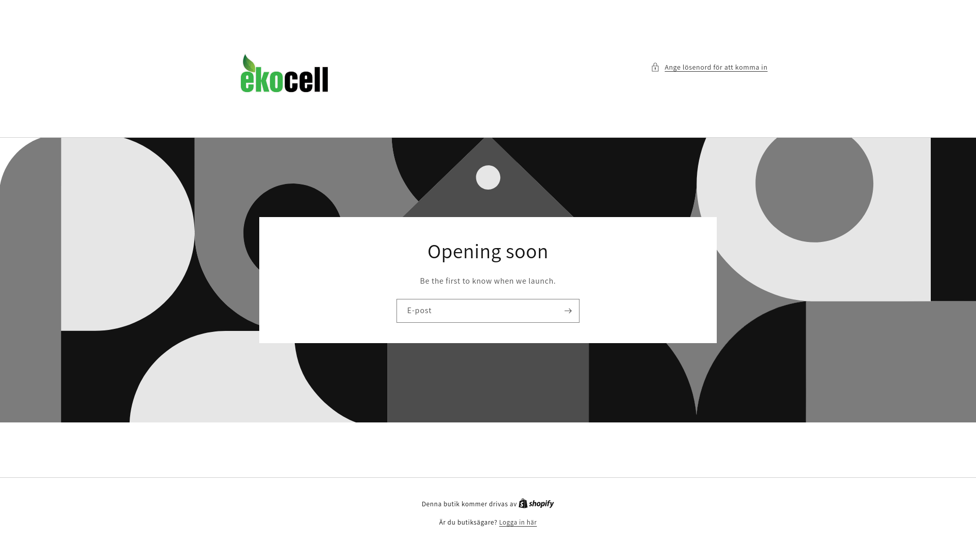 website screenshot of https://ekocellbutiken.se/