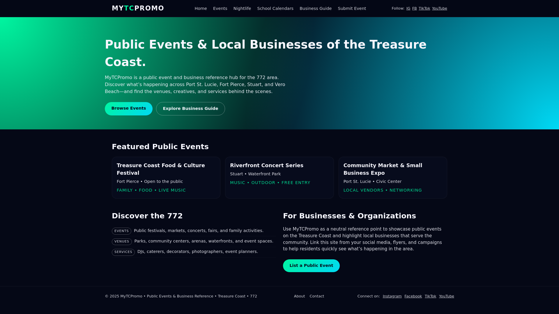 website screenshot of https://mytcpromo.com/