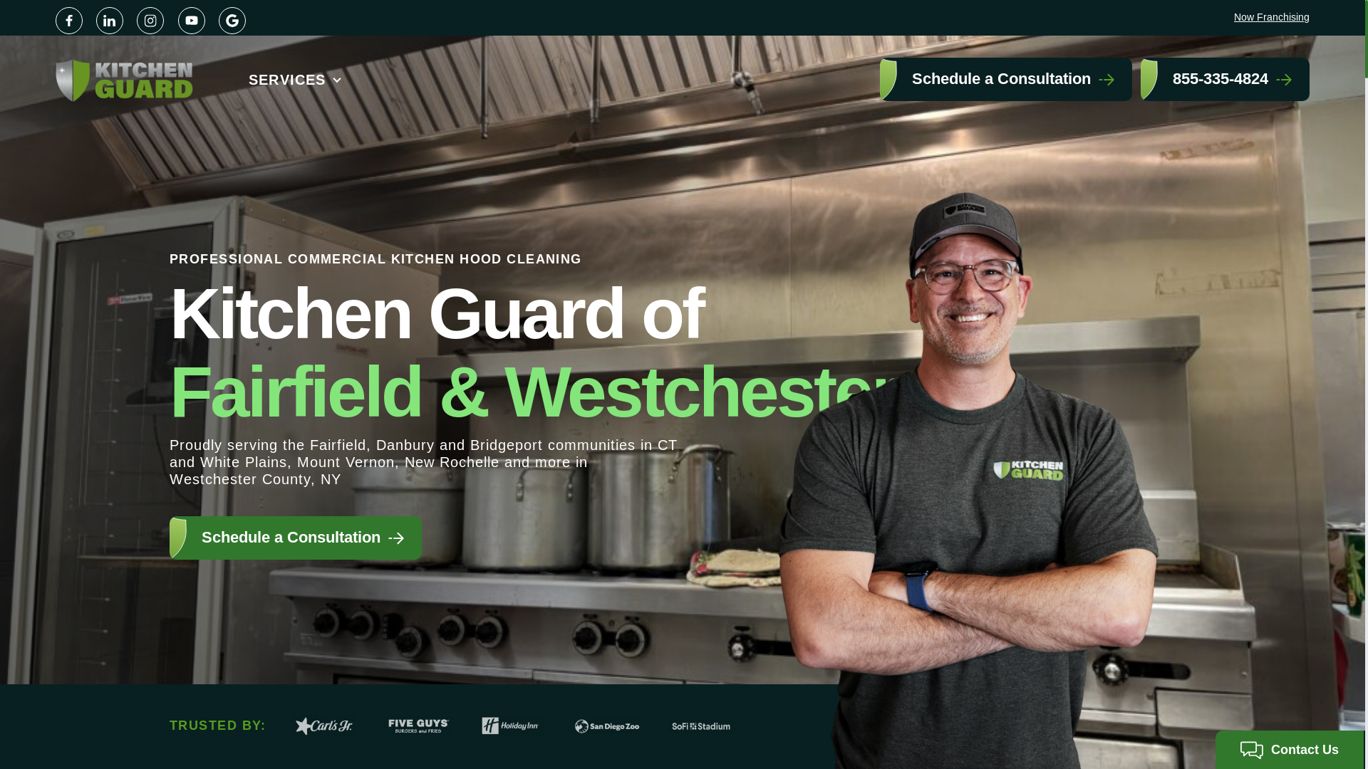 website screenshot of https://kitchenguard-hoodcleaners-fw.com/