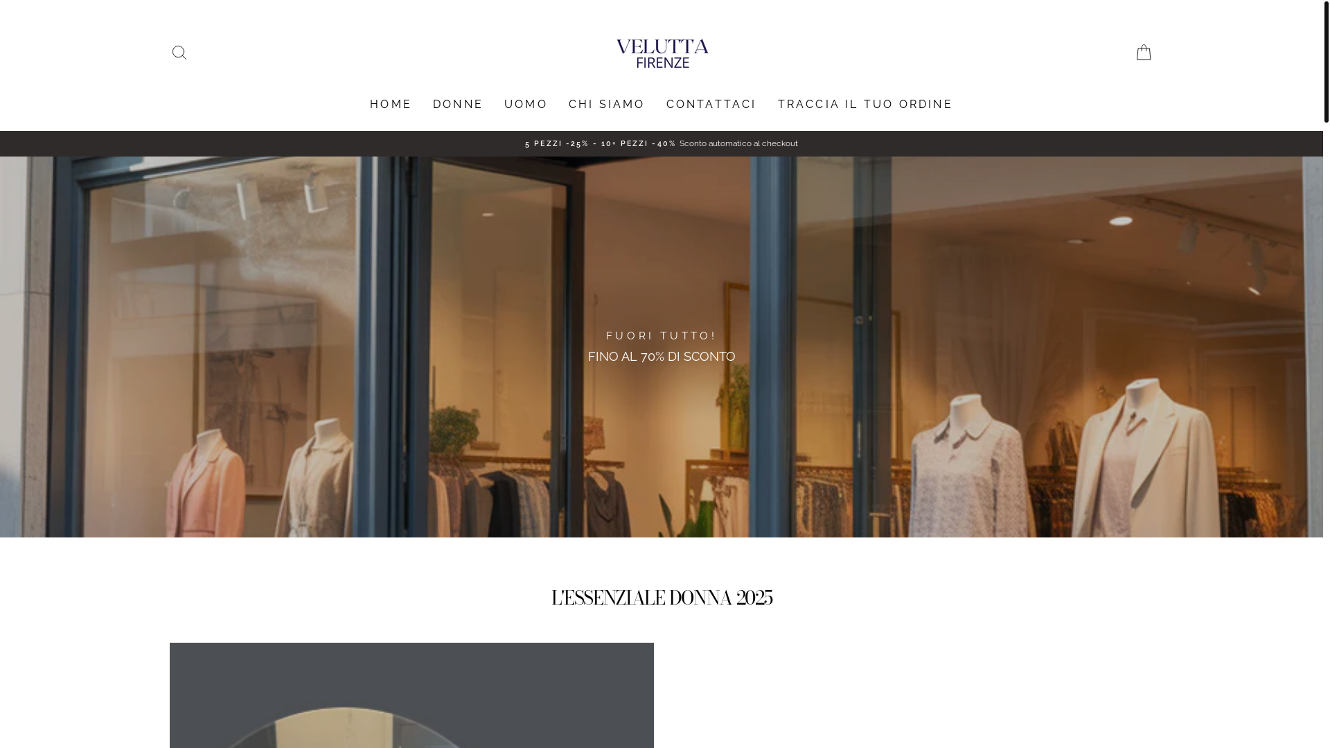 website screenshot of https://velutta-firenze.it/