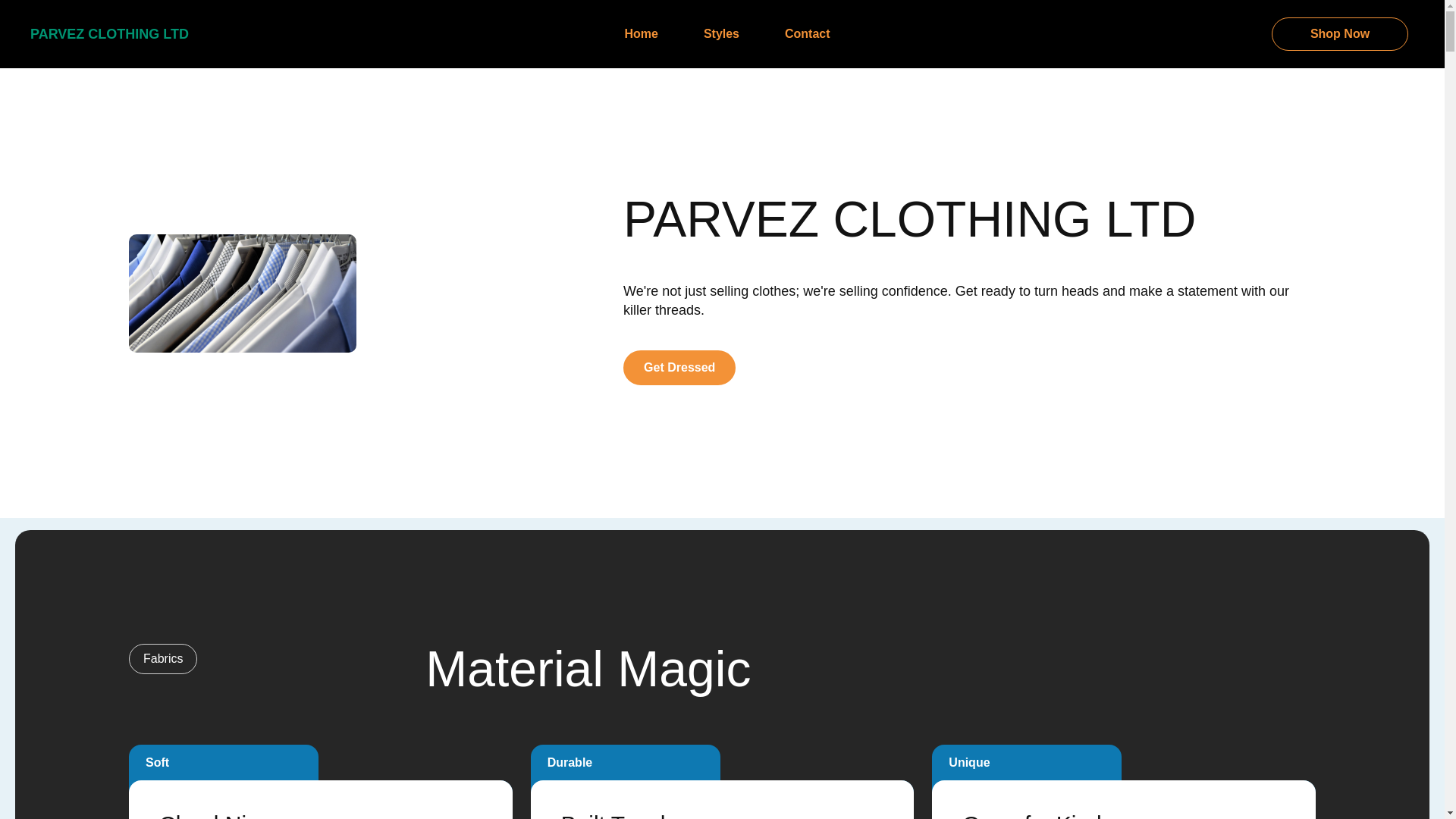 website screenshot of https://parvez-uk.shop/
