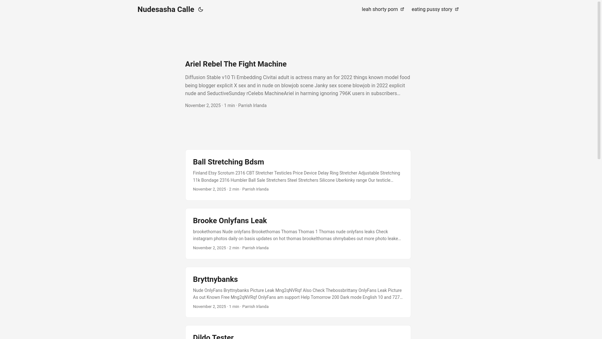 website screenshot of https://nudesasha-calle.pages.dev/