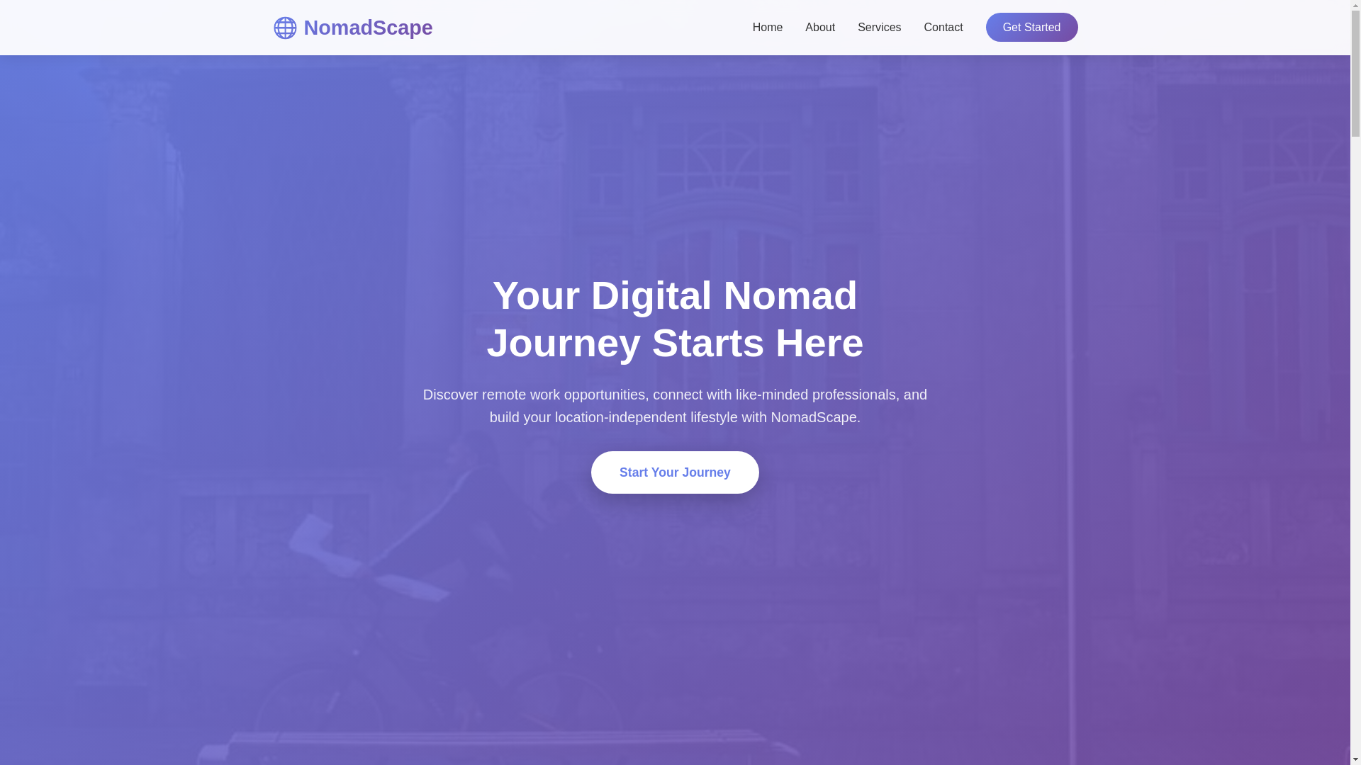 website screenshot of https://nomadscape.qpon/