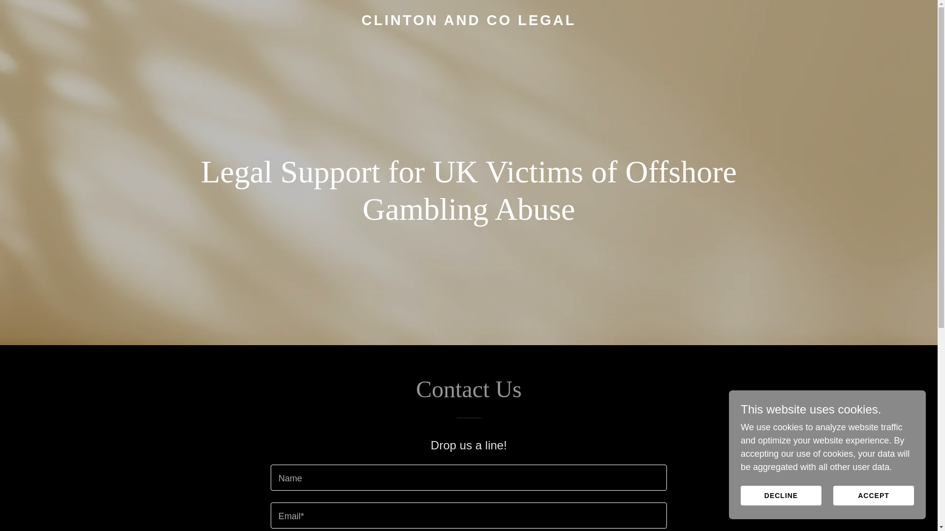 website screenshot of https://clintonandco.co.uk/