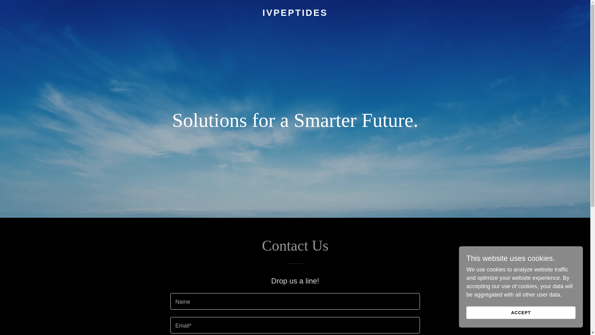 website screenshot of https://ivpeptides.com/