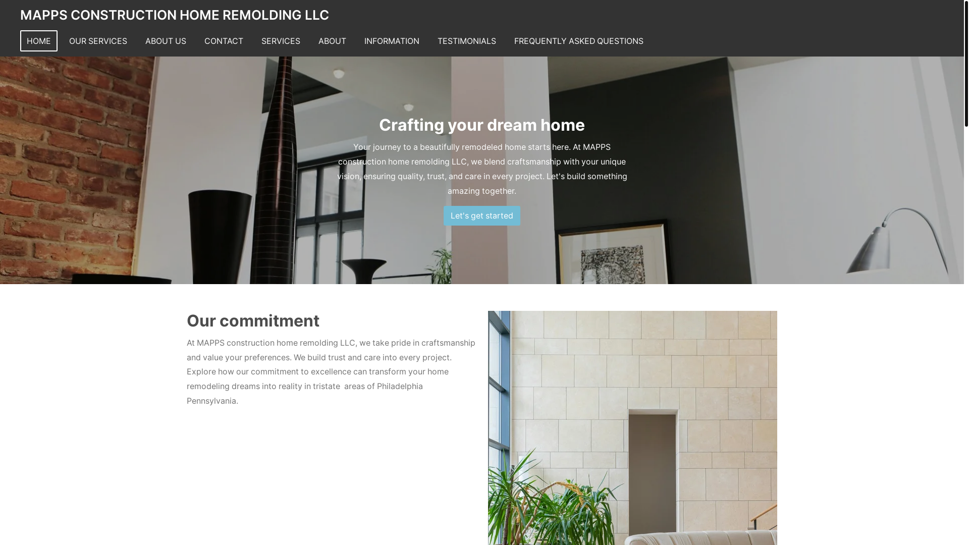 website screenshot of https://mapps-construction-home-remolding-llc.com/