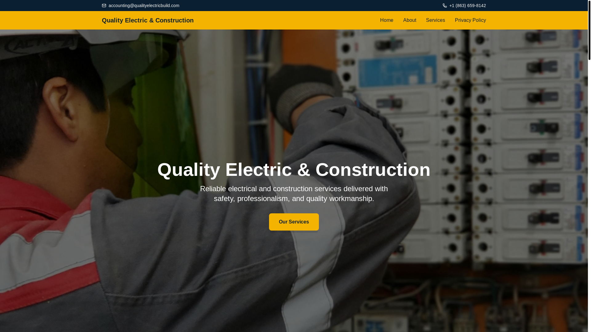 website screenshot of https://qualityelectricbuild.com/