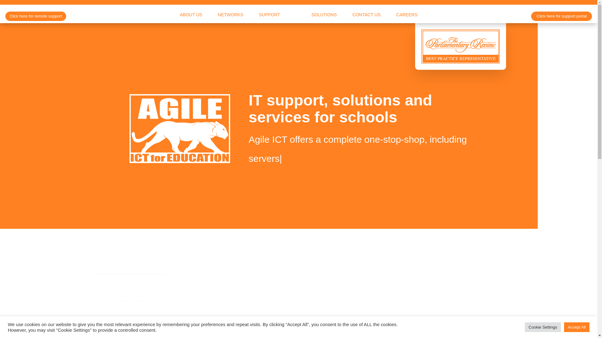 website screenshot of https://agileict.co.uk/