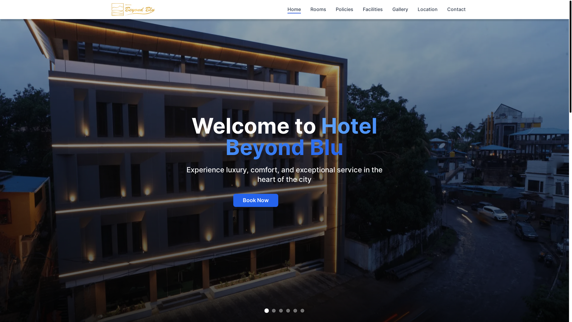 website screenshot of https://hotel-beyond-blu.pages.dev/