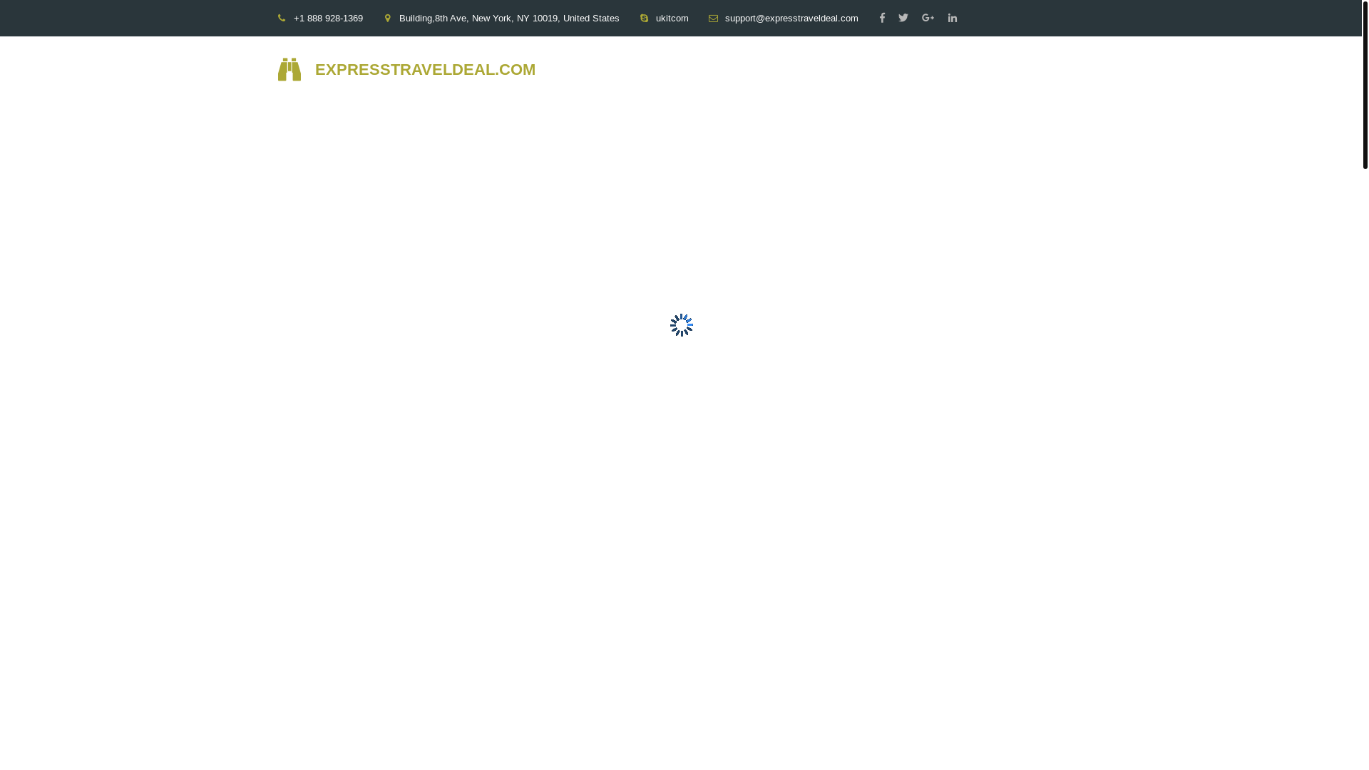 website screenshot of https://expresstraveldeal.com/