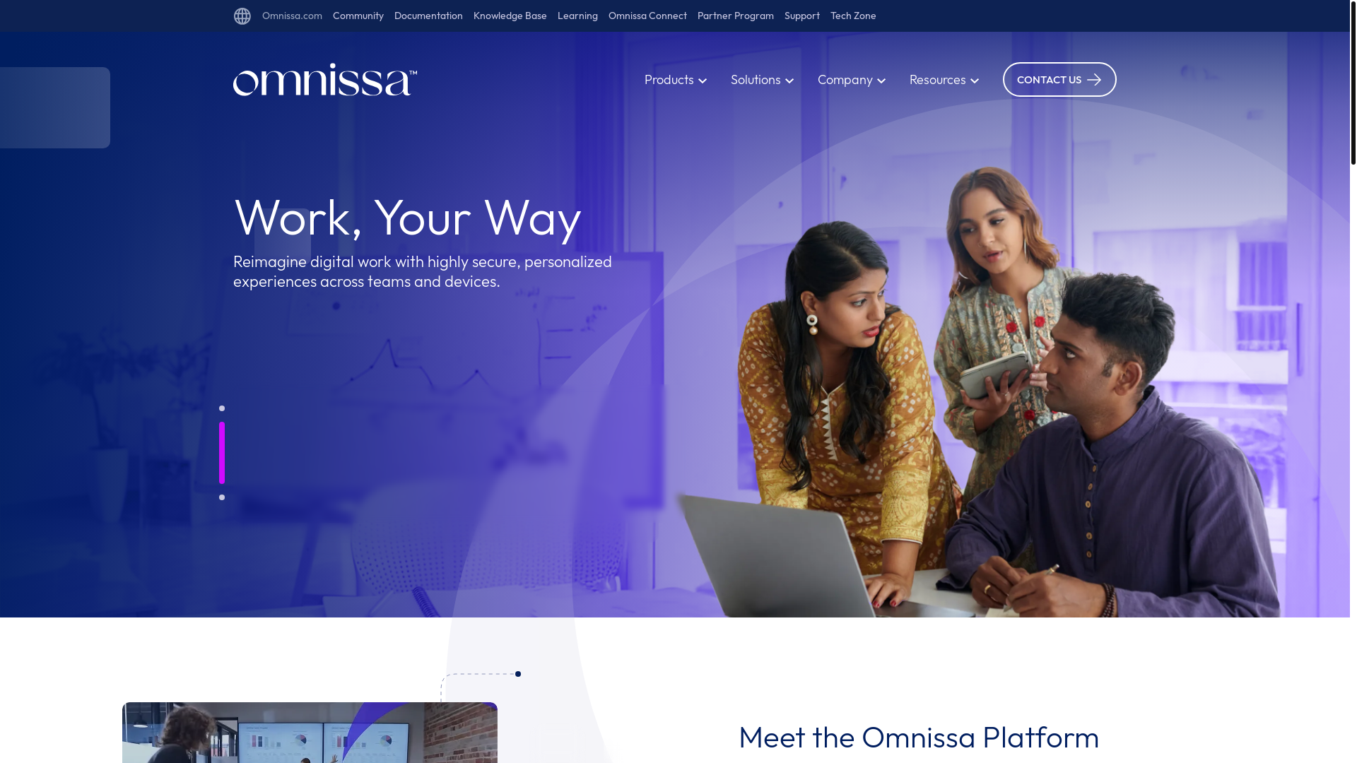 website screenshot of https://omnissa.com/