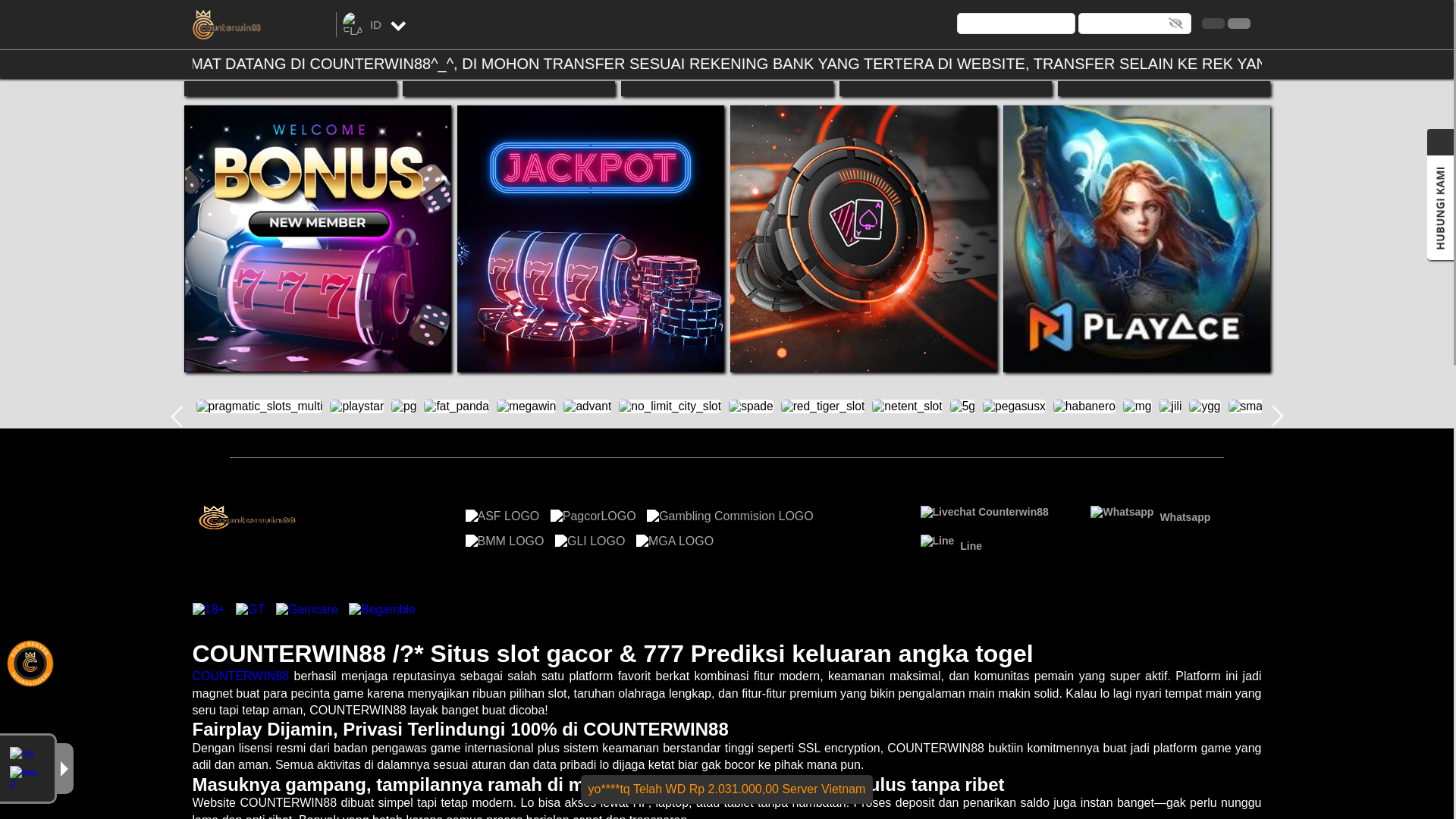 website screenshot of https://counterwin88mxwn.com/