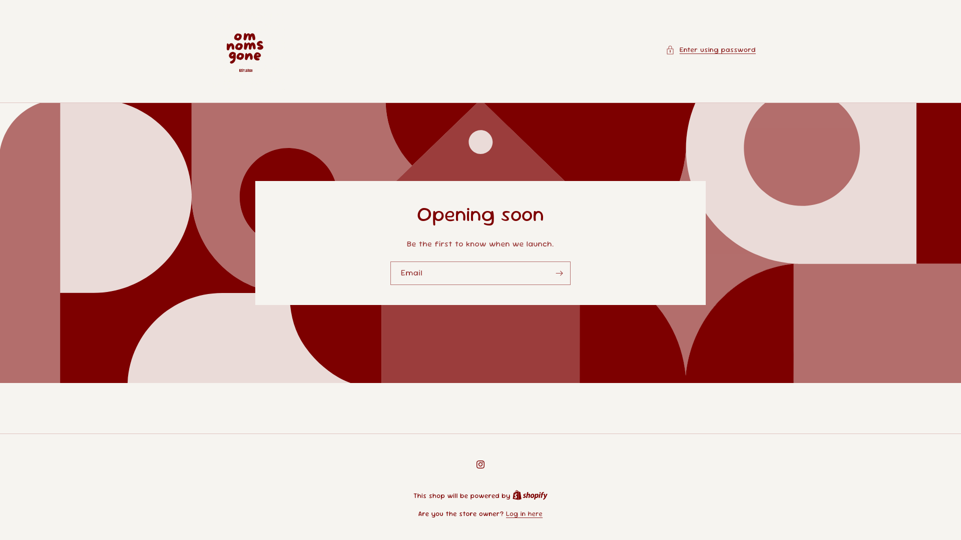 website screenshot of https://omnomsgone.store/