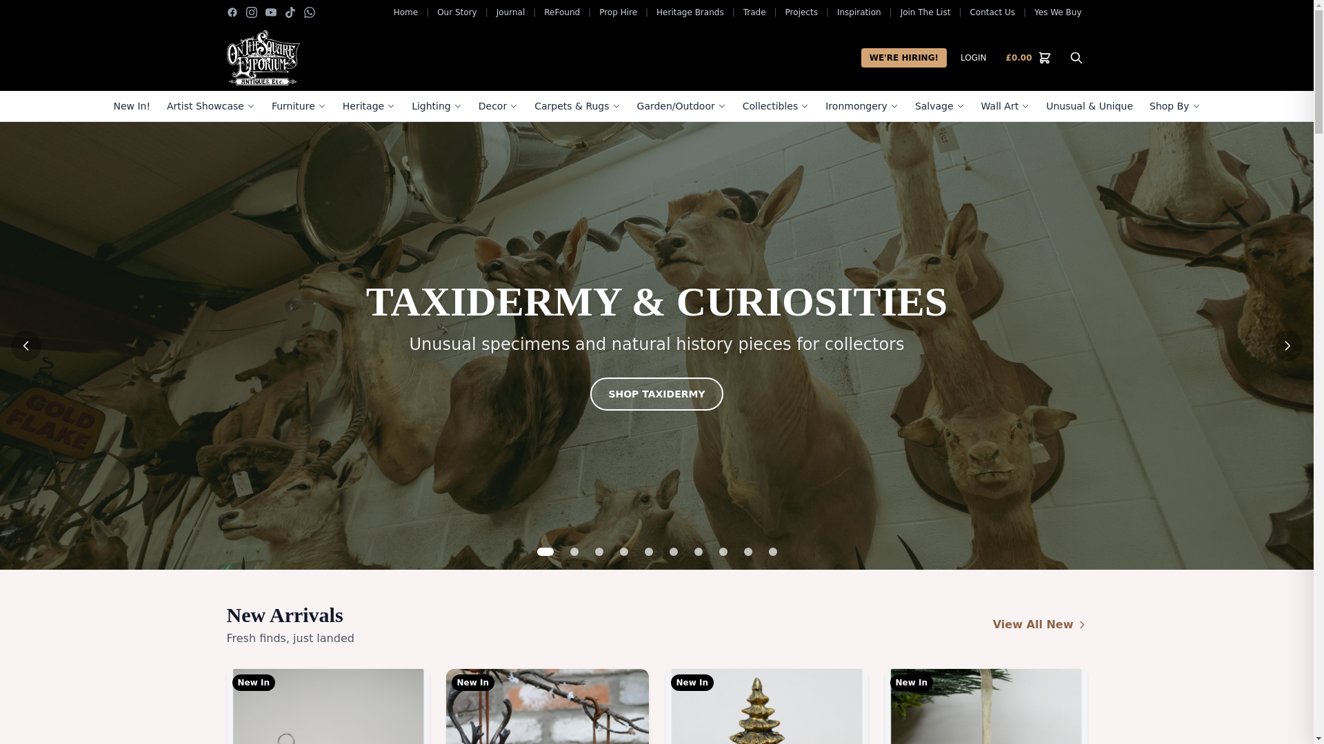 website screenshot of https://onthesquareemporium.com/