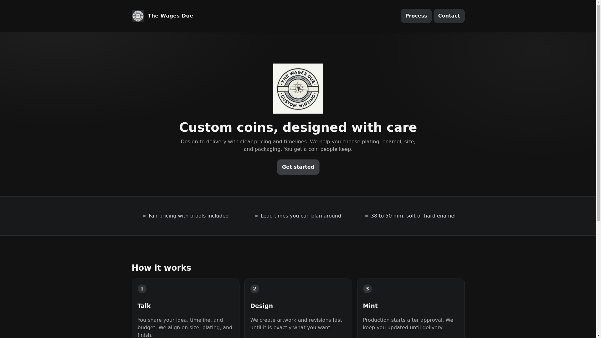 website screenshot of https://thewagesdue.pages.dev/