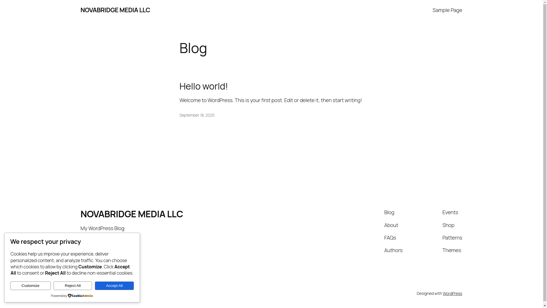 website screenshot of https://novabridgemedia.click/
