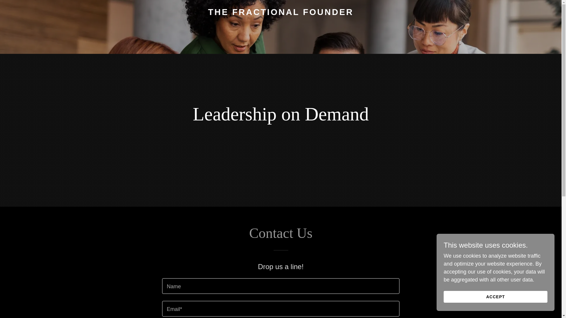 website screenshot of https://thefractionalfounder.ai/