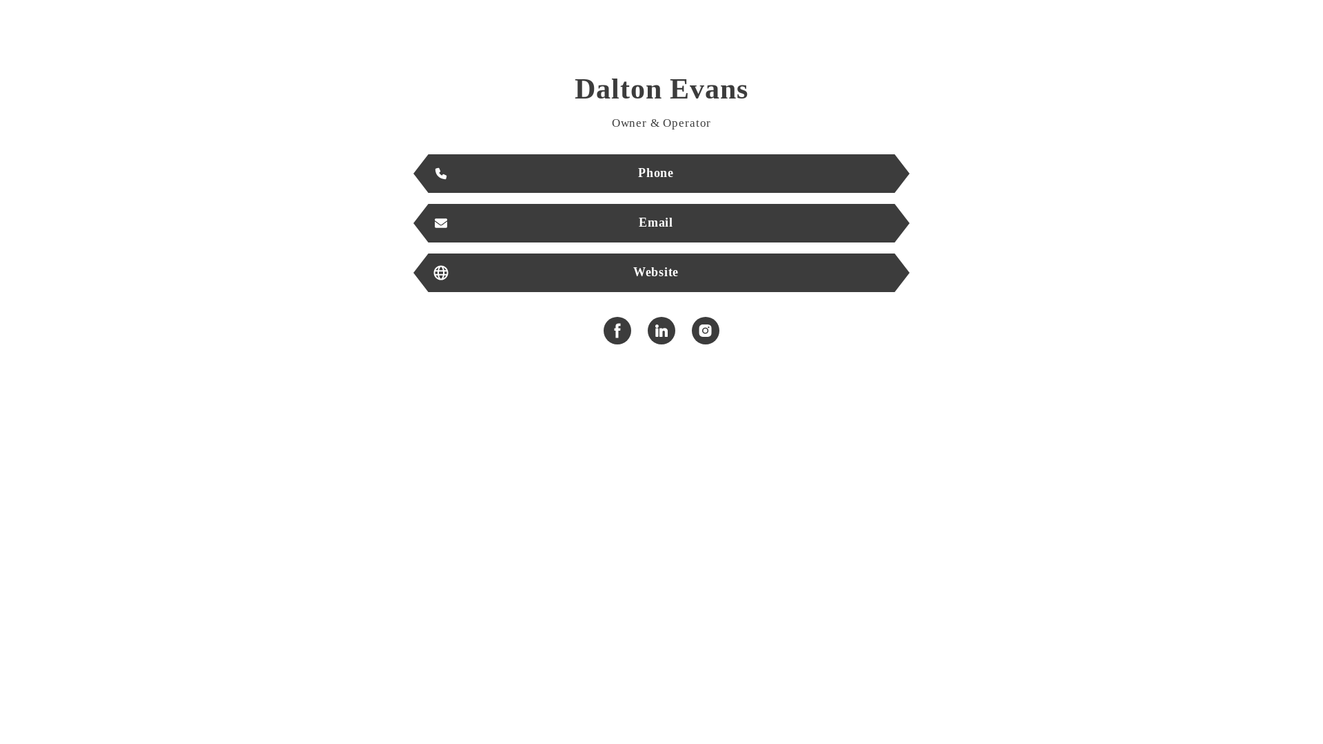 website screenshot of https://devansexcavatingllc.com/