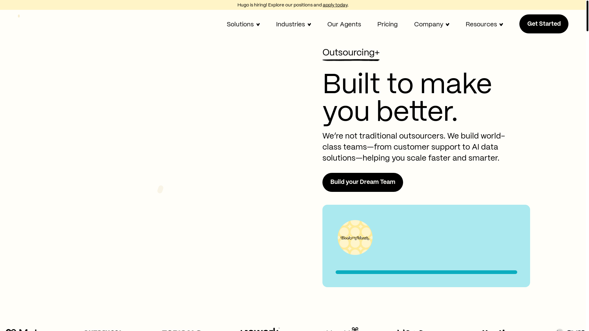 website screenshot of https://outsourcewithhugo.com/