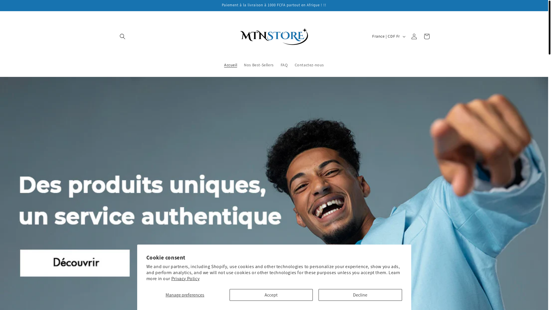 website screenshot of https://mtnstore.store/
