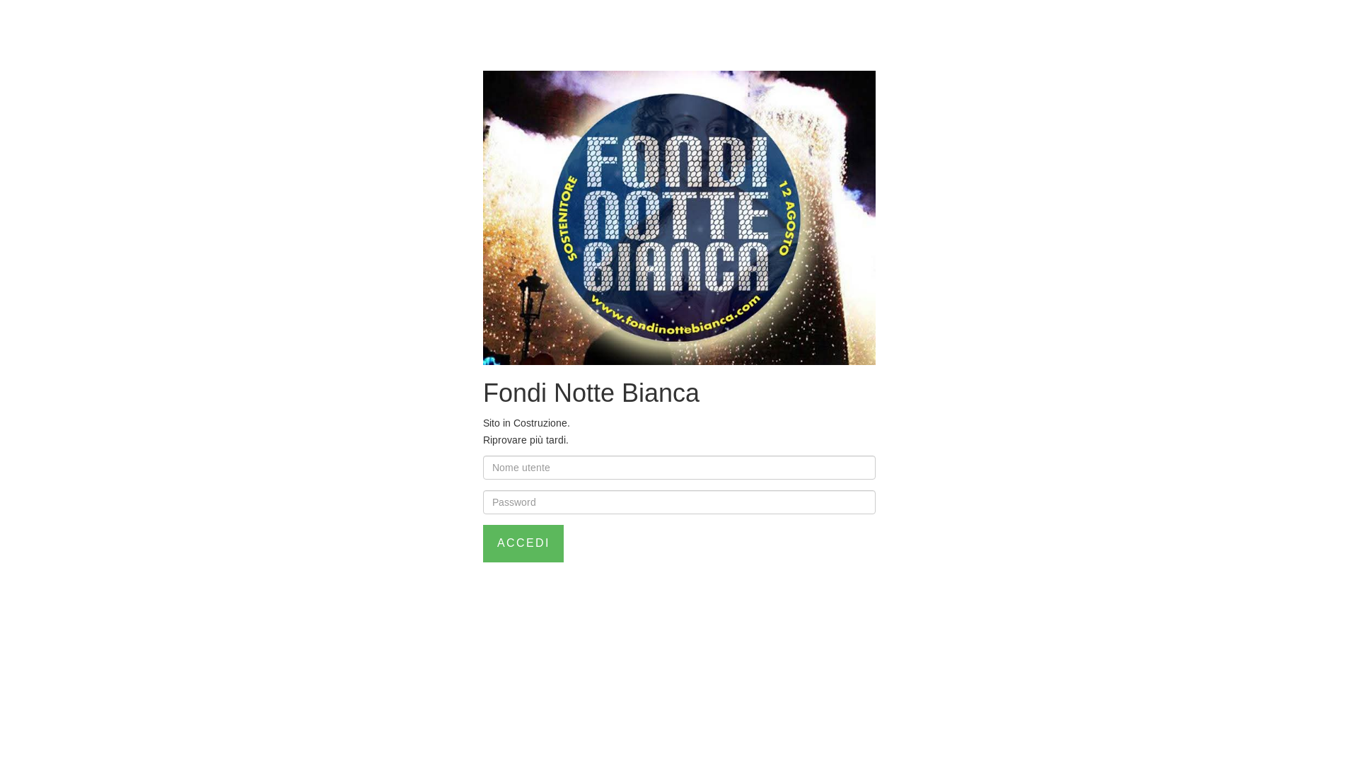website screenshot of https://fondinottebianca.com/
