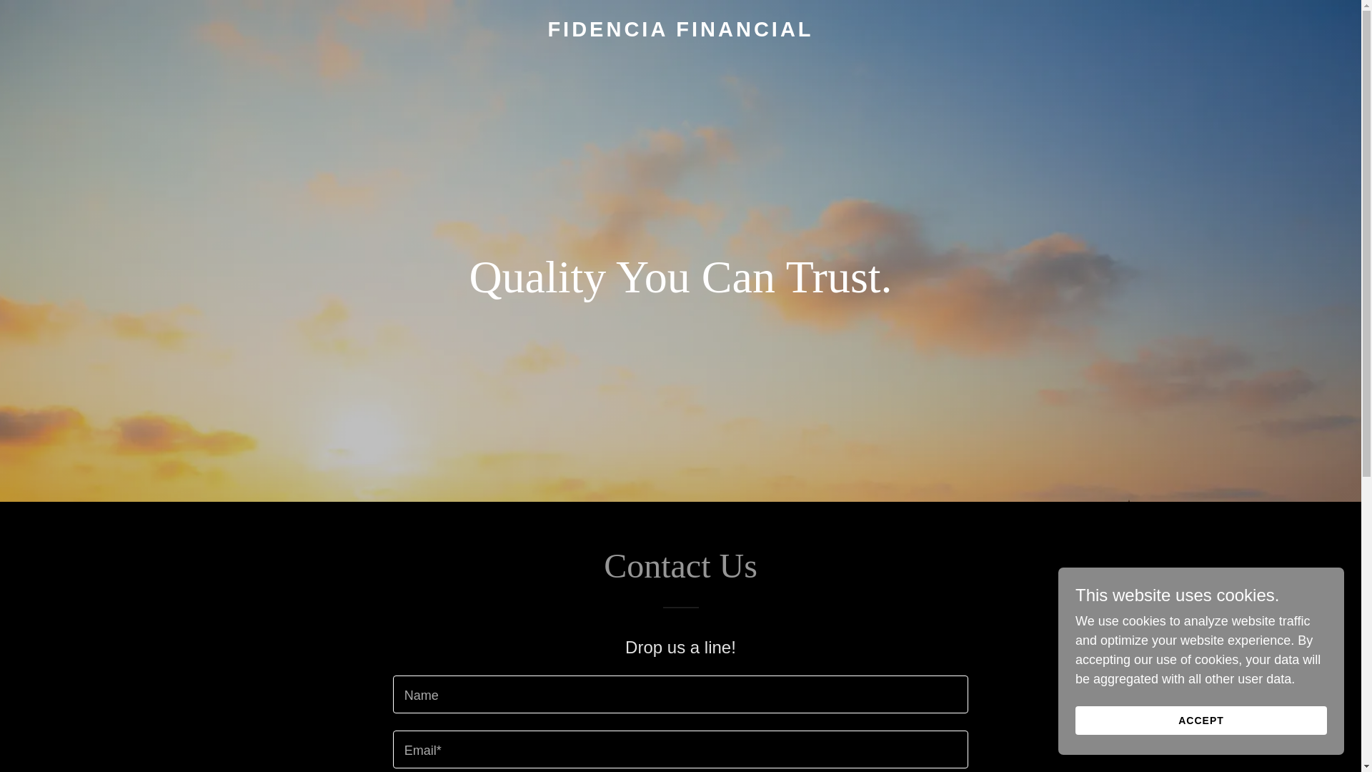 website screenshot of https://fidenciafinancial.com/