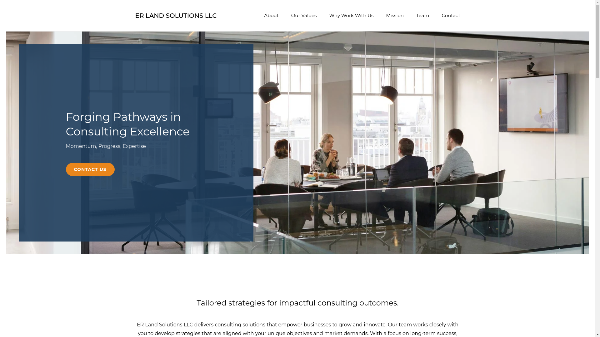 website screenshot of https://erlandsolutionsllc.com/