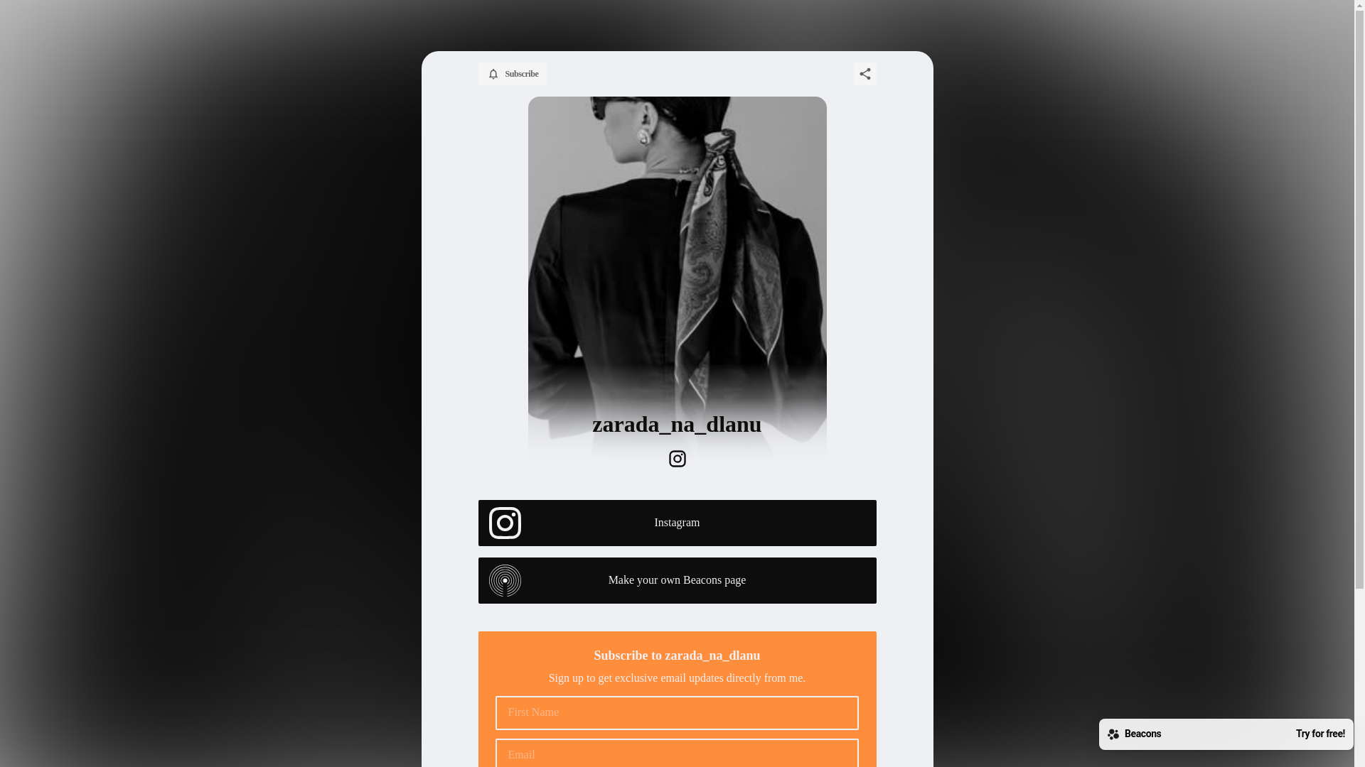 website screenshot of https://zaradanadlanu.com/