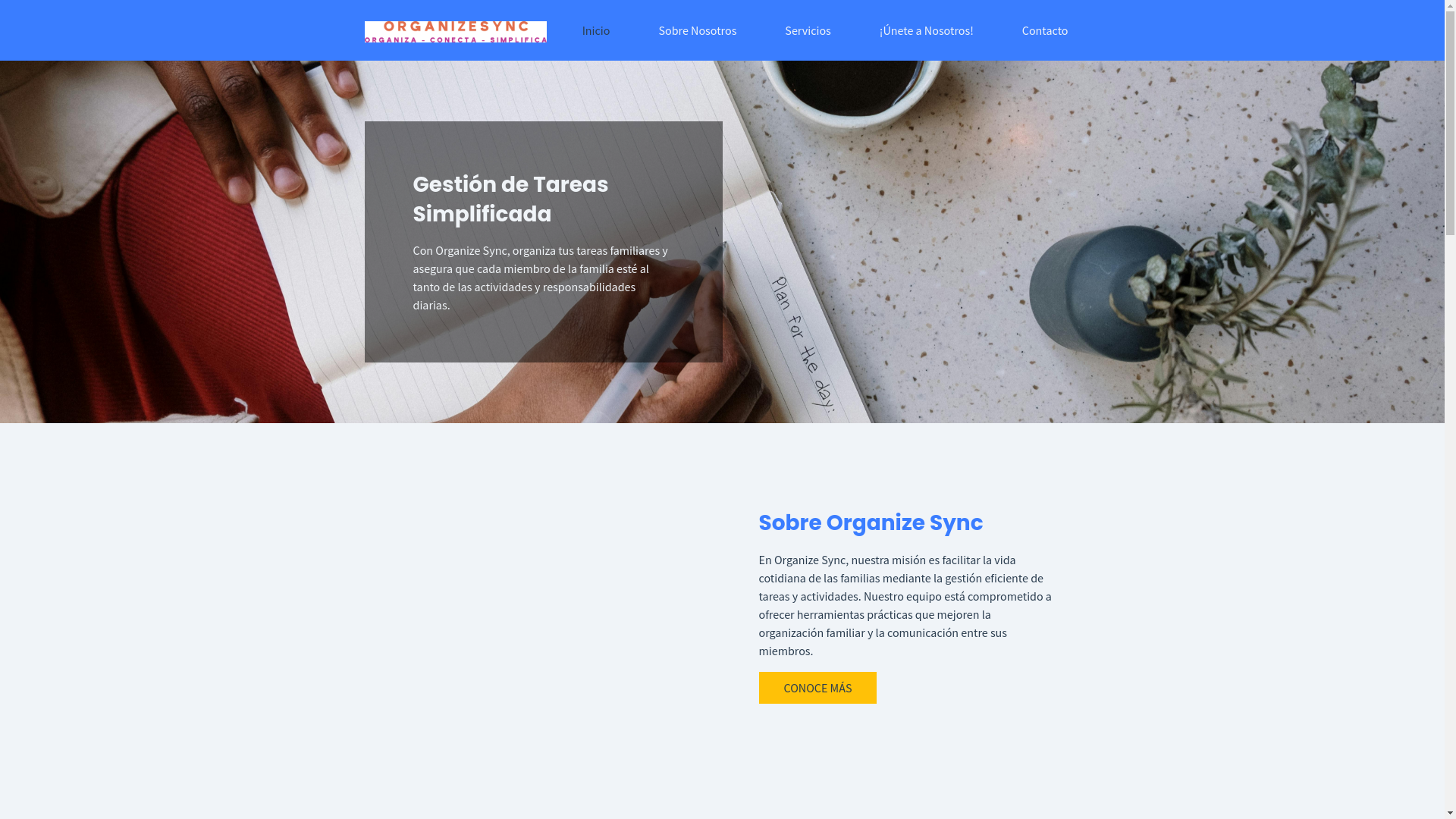 website screenshot of https://organizesync.com/