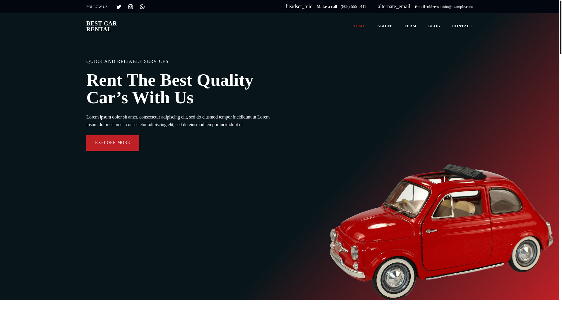 website screenshot of https://budgetcarrental.life/