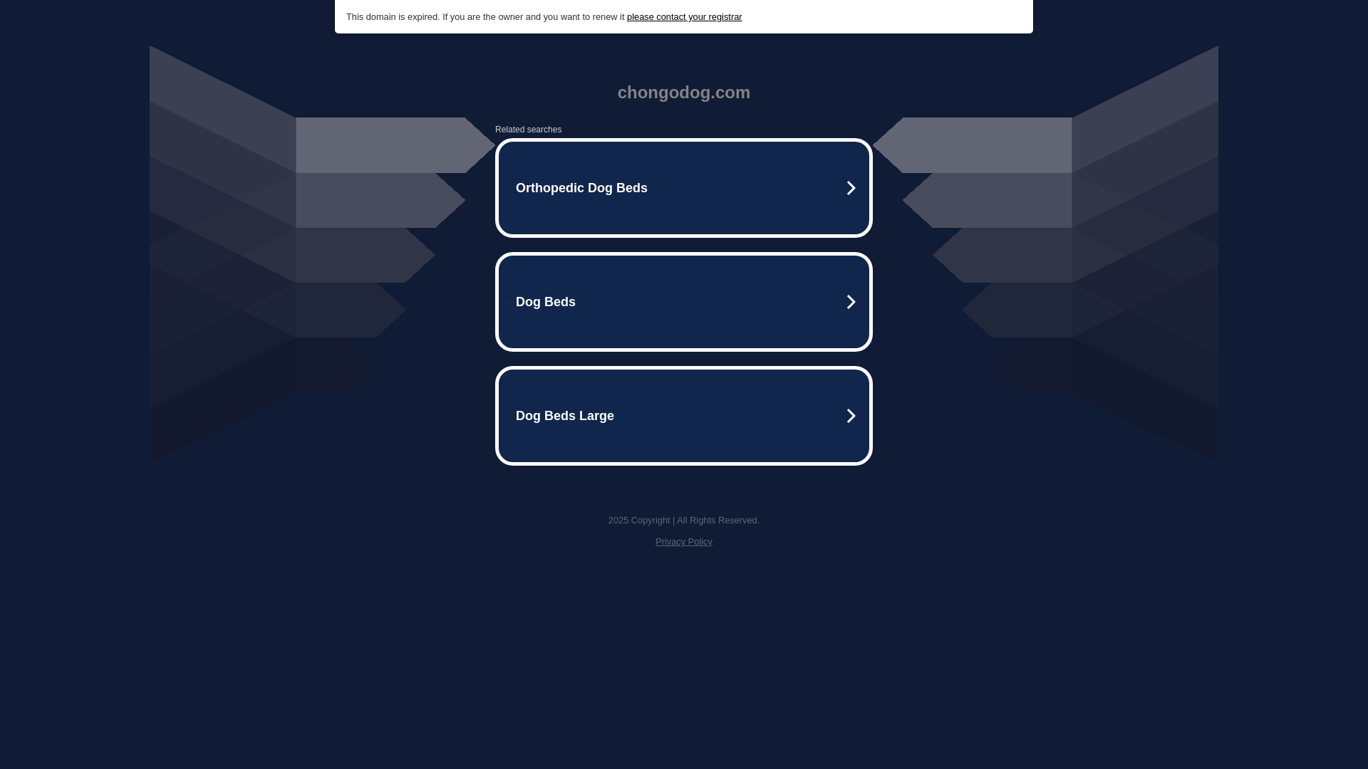 website screenshot of https://chongodog.com/