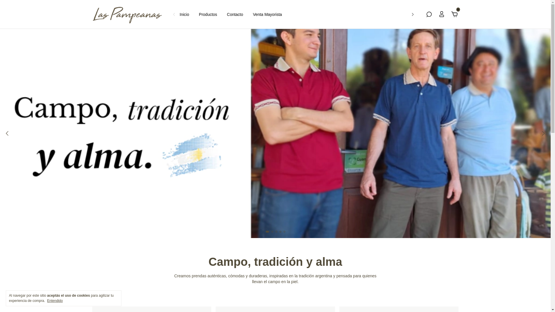 website screenshot of https://laspampeanas.com.ar/