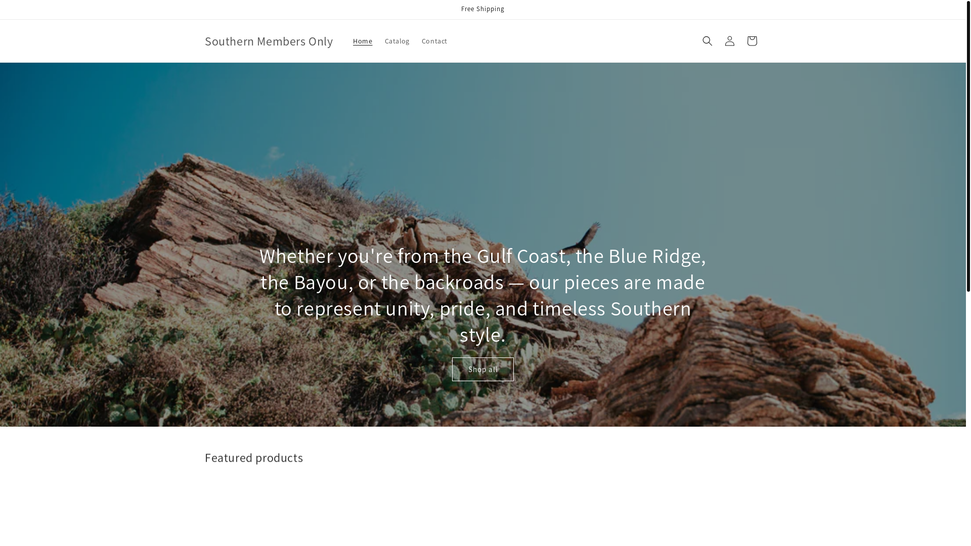 website screenshot of https://southernmembersonly.com/