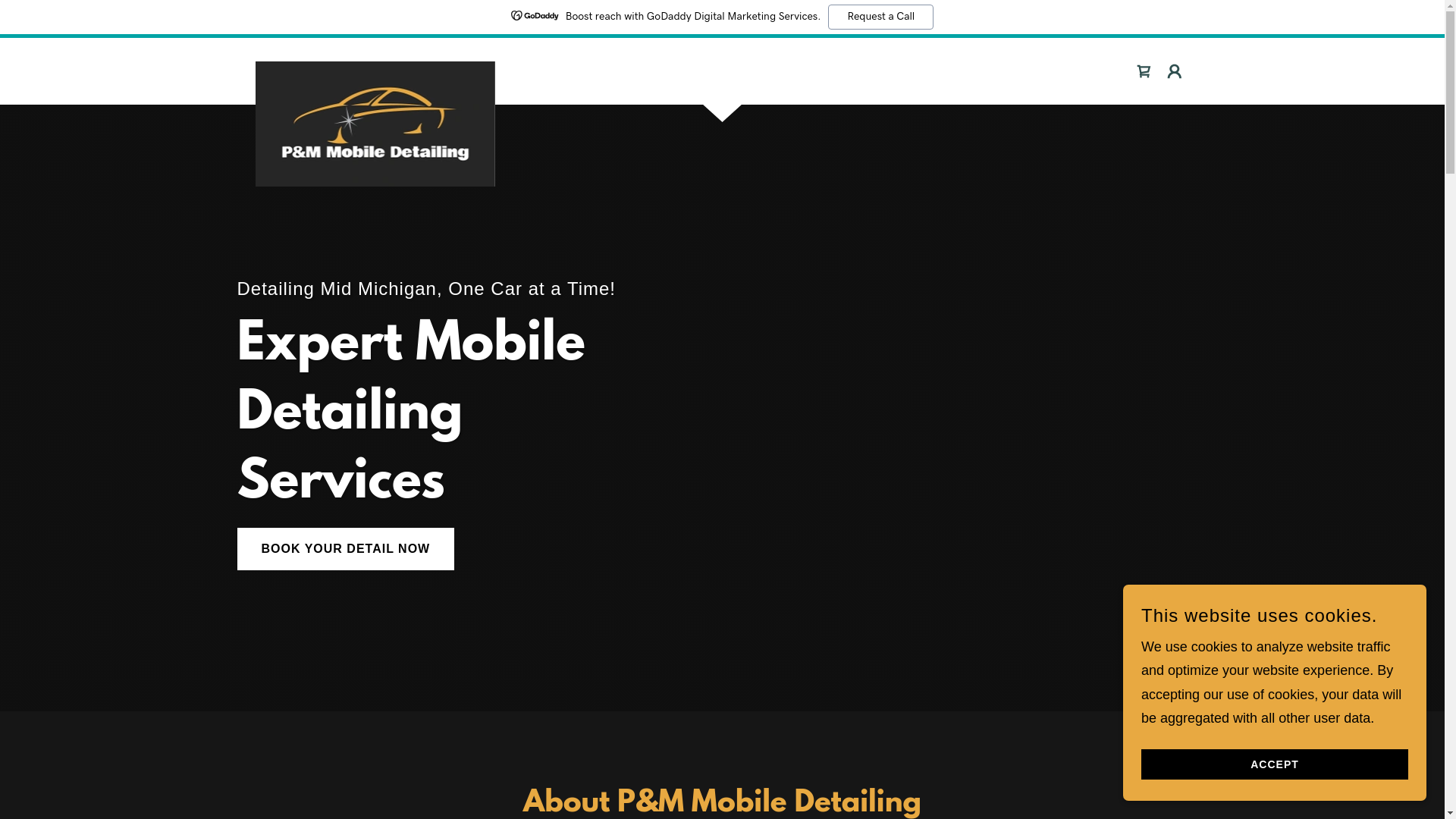 website screenshot of https://pandmmobliedeatailing.com/