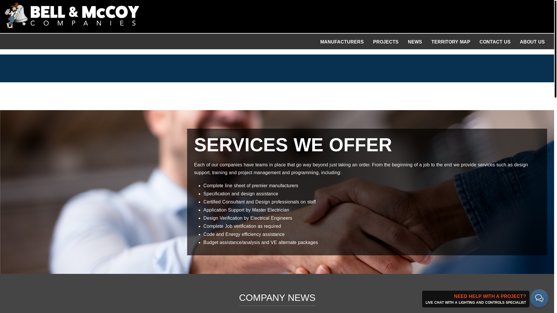 website screenshot of https://bellandmccoy.com/