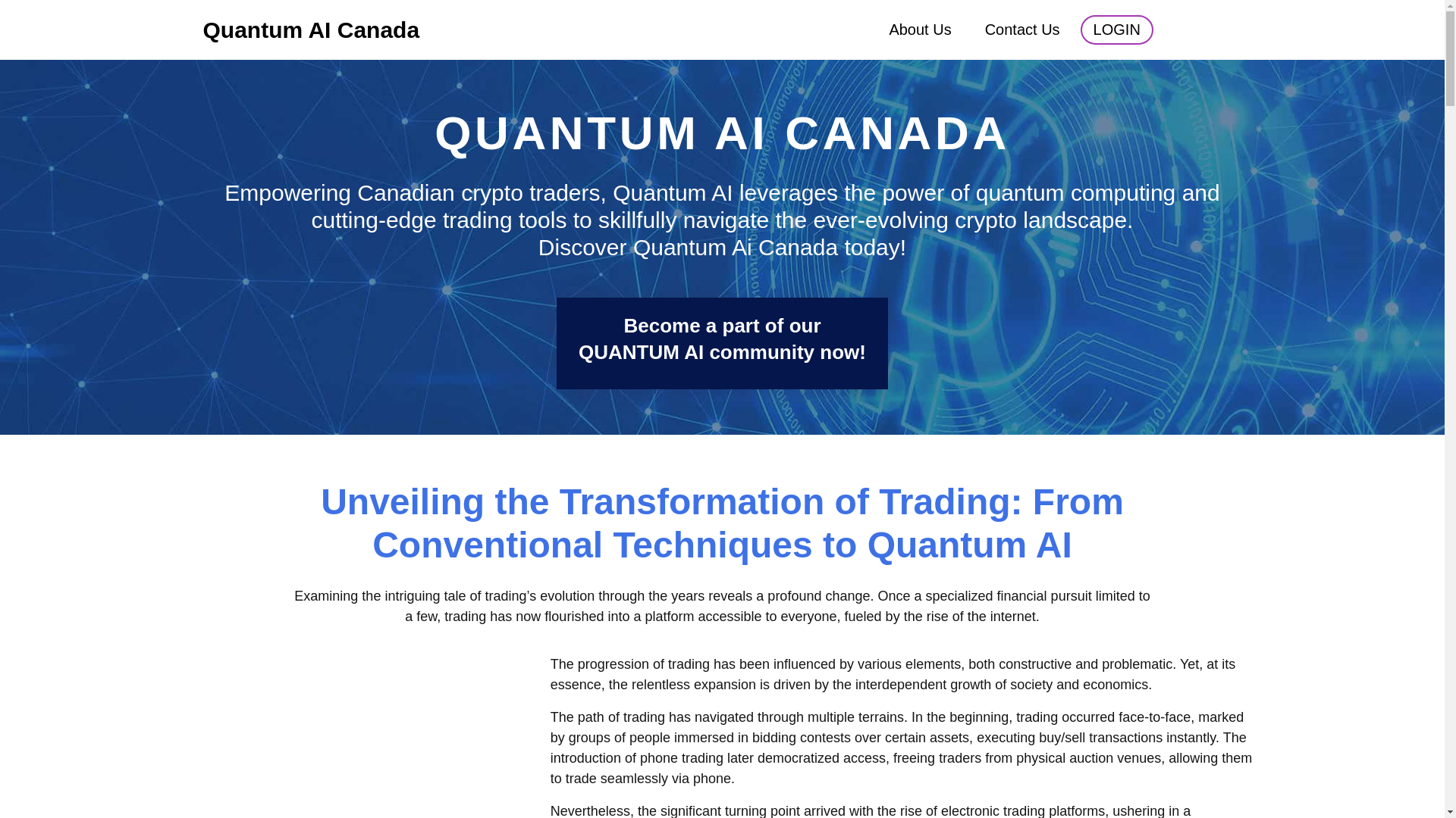 website screenshot of https://quantumaicanadatrading.ca/