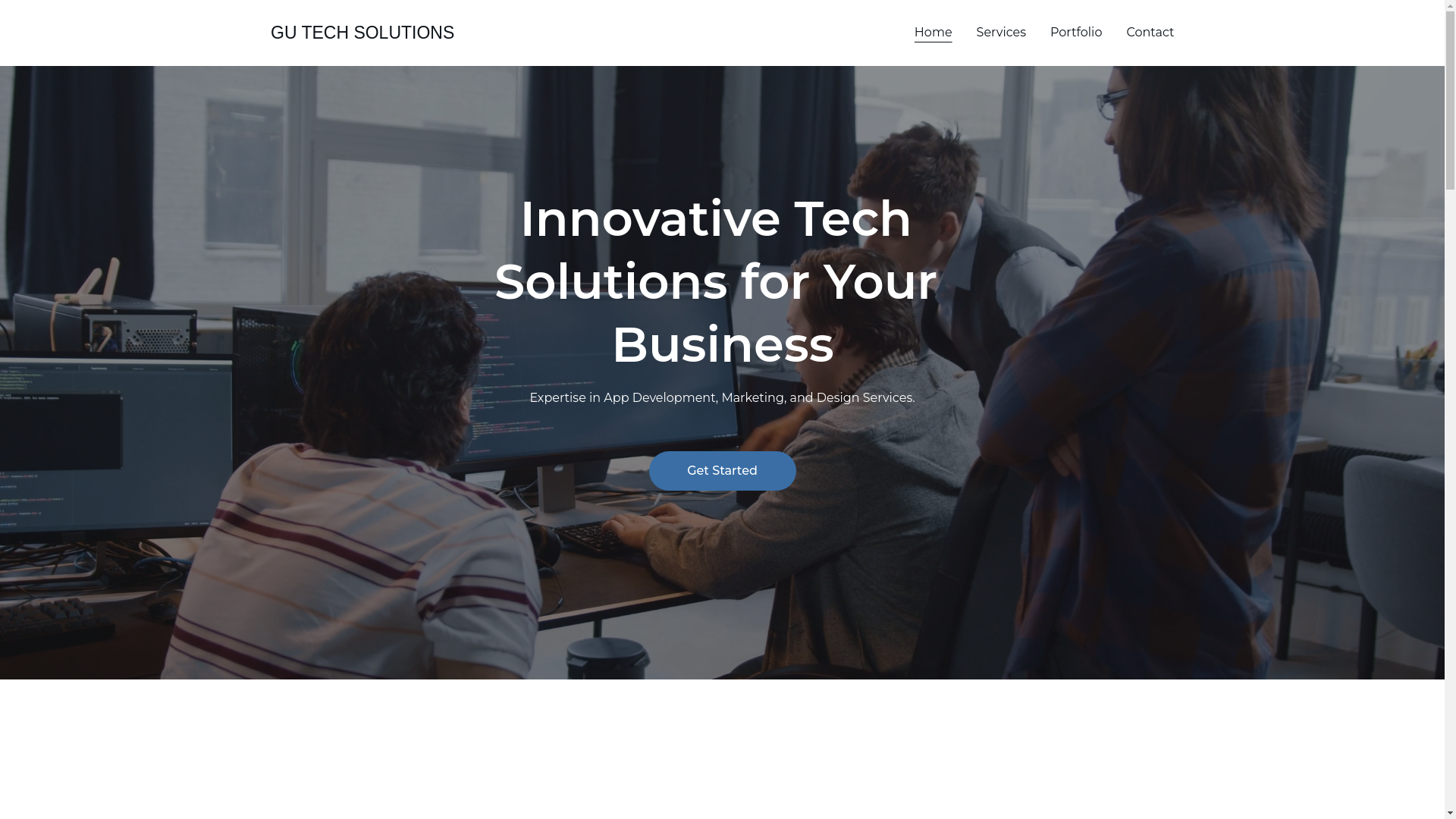 website screenshot of https://gutechsolutions.com/