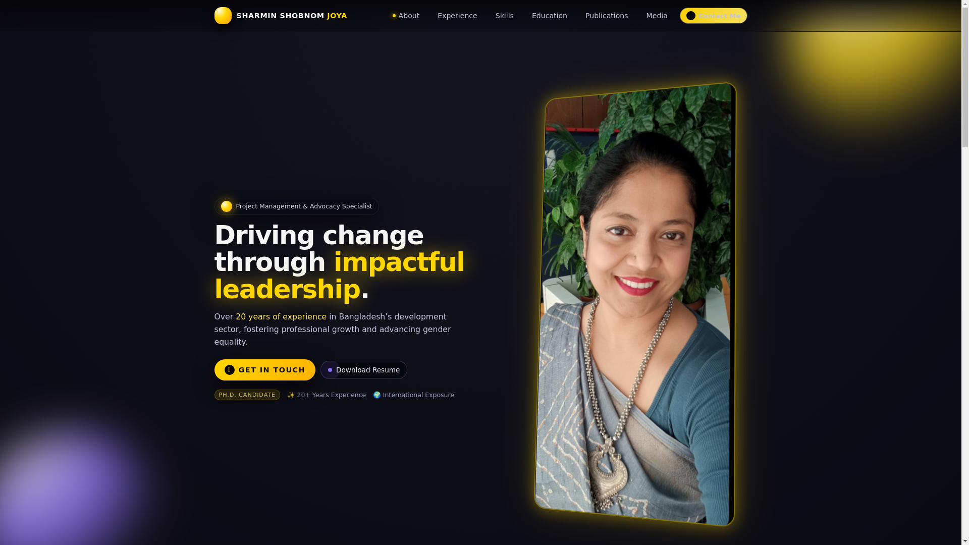 website screenshot of https://sharminshobnom.com/