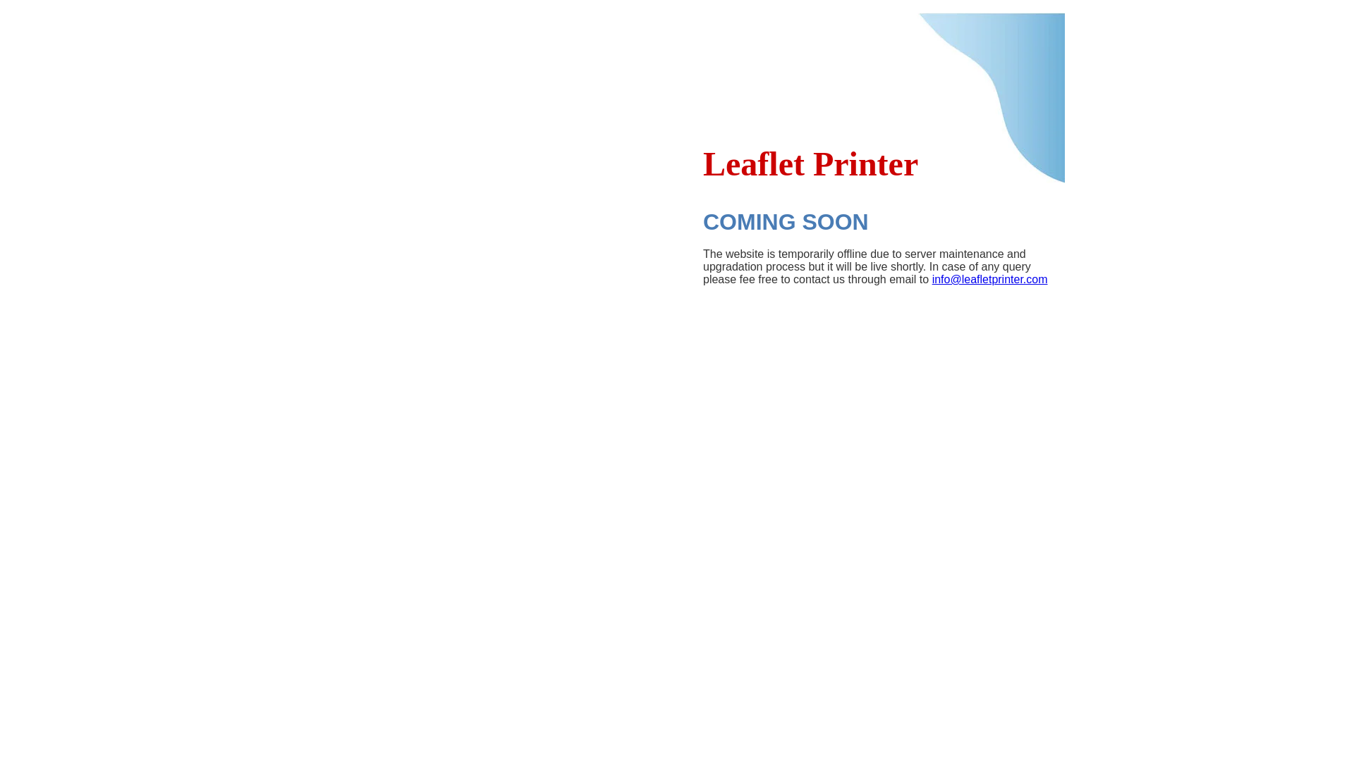 website screenshot of https://leafletprinter.com/