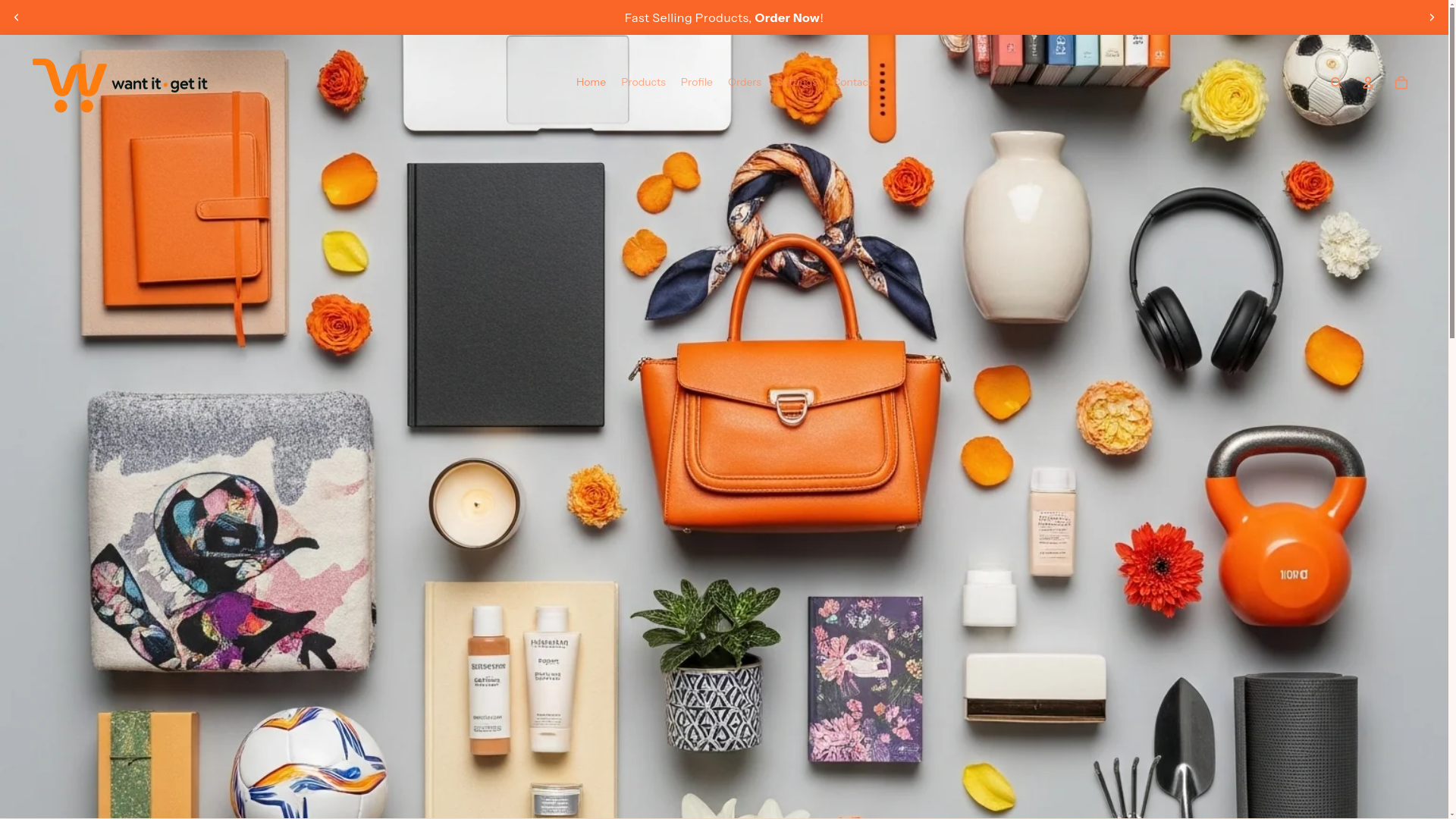 website screenshot of https://wantitgetitindia.store/