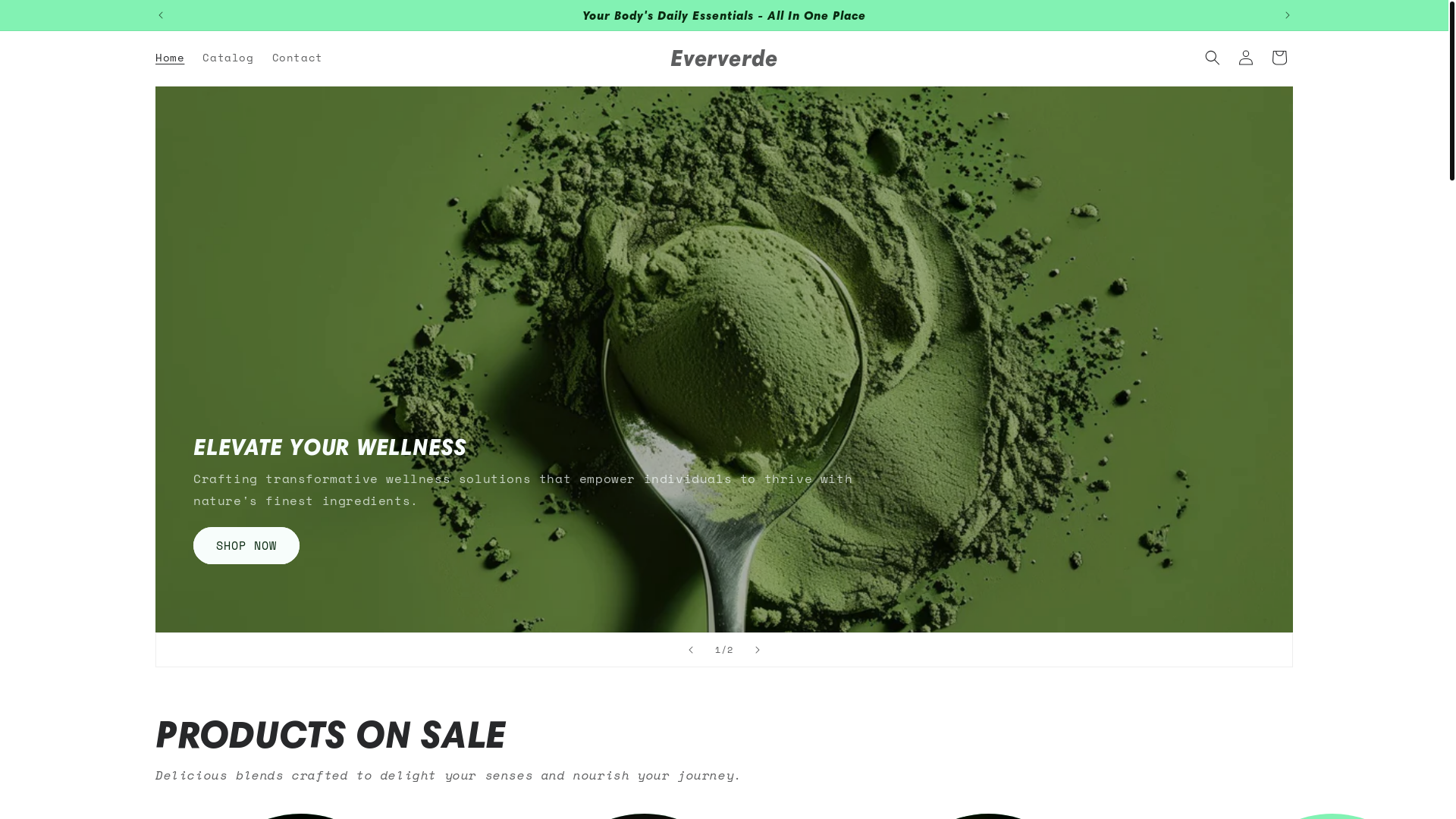 website screenshot of https://eververdewellness.com/
