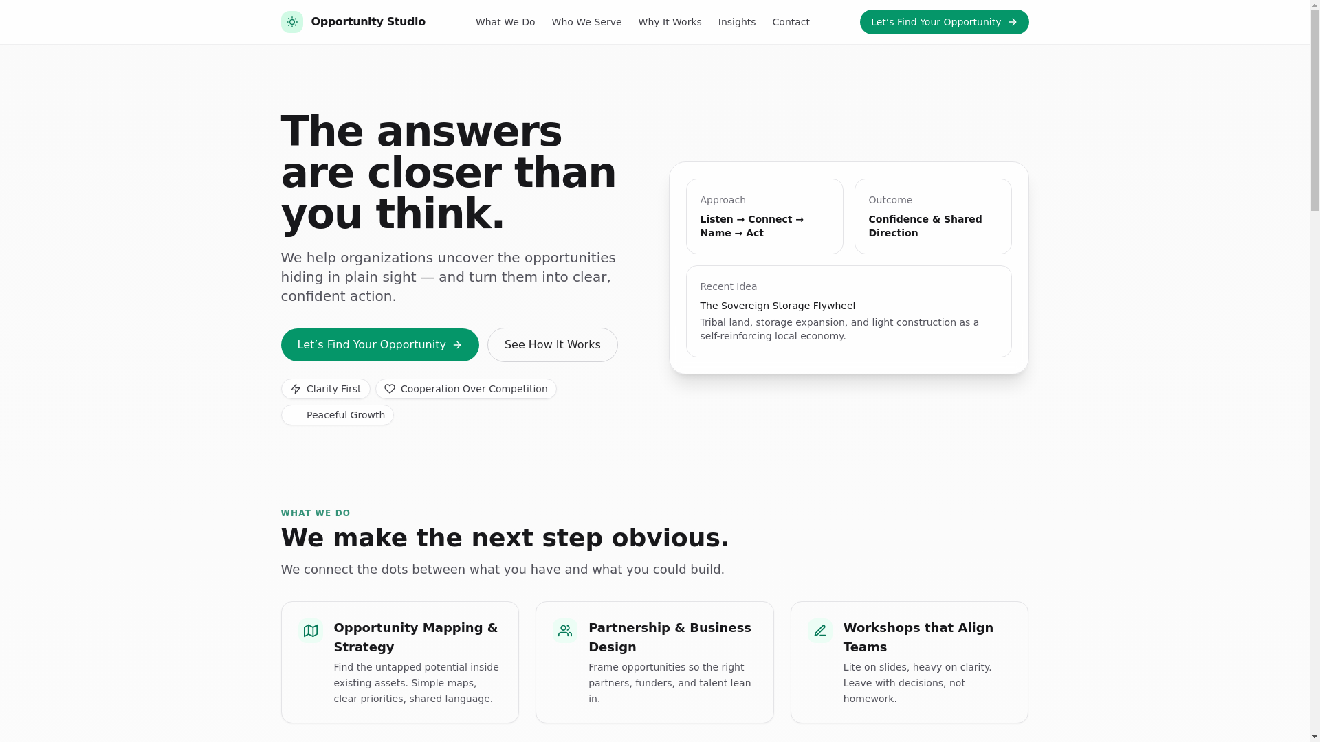 website screenshot of https://opportunitystudio.pages.dev/