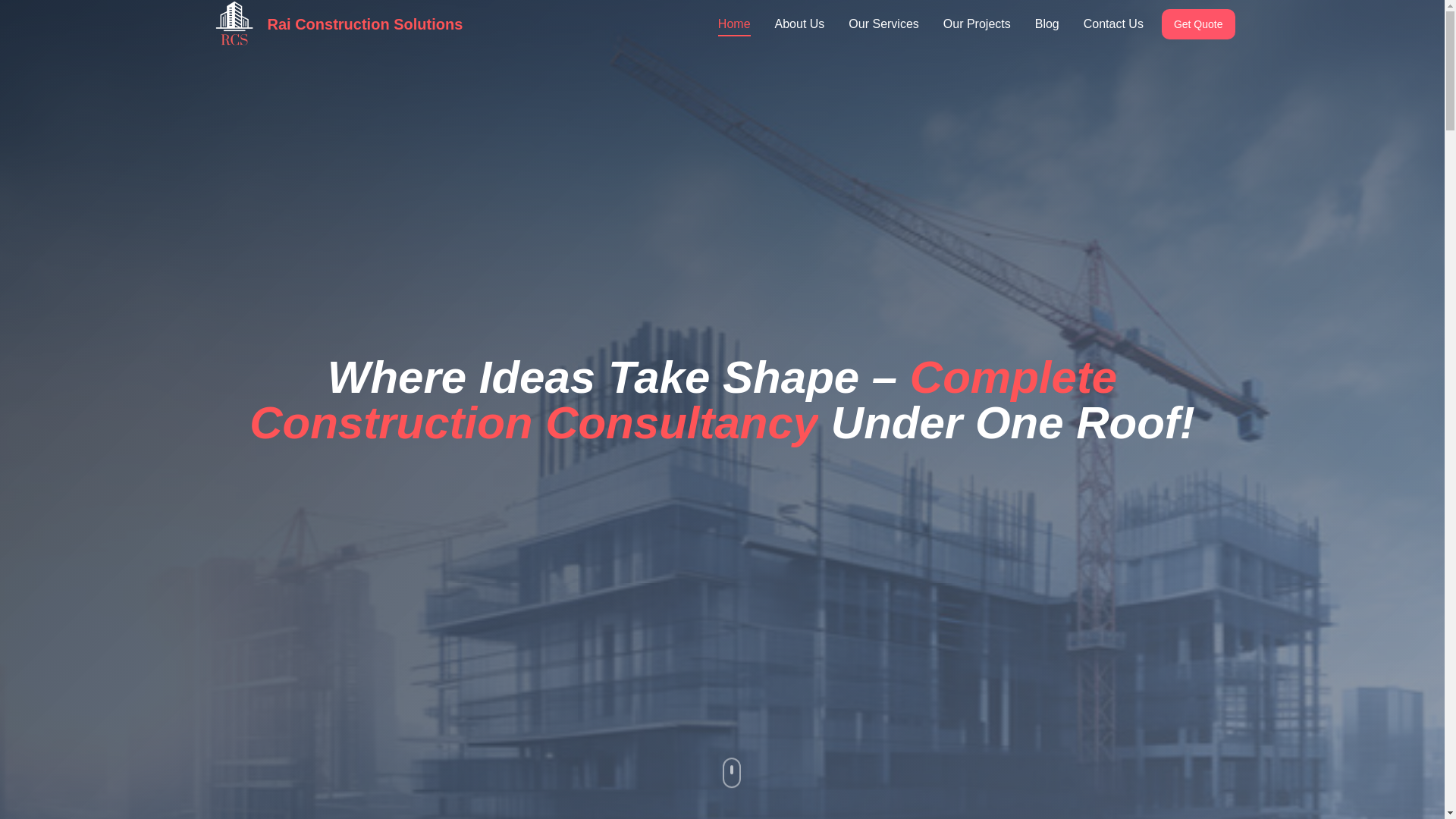 website screenshot of https://raiconstructionsolutions.com/