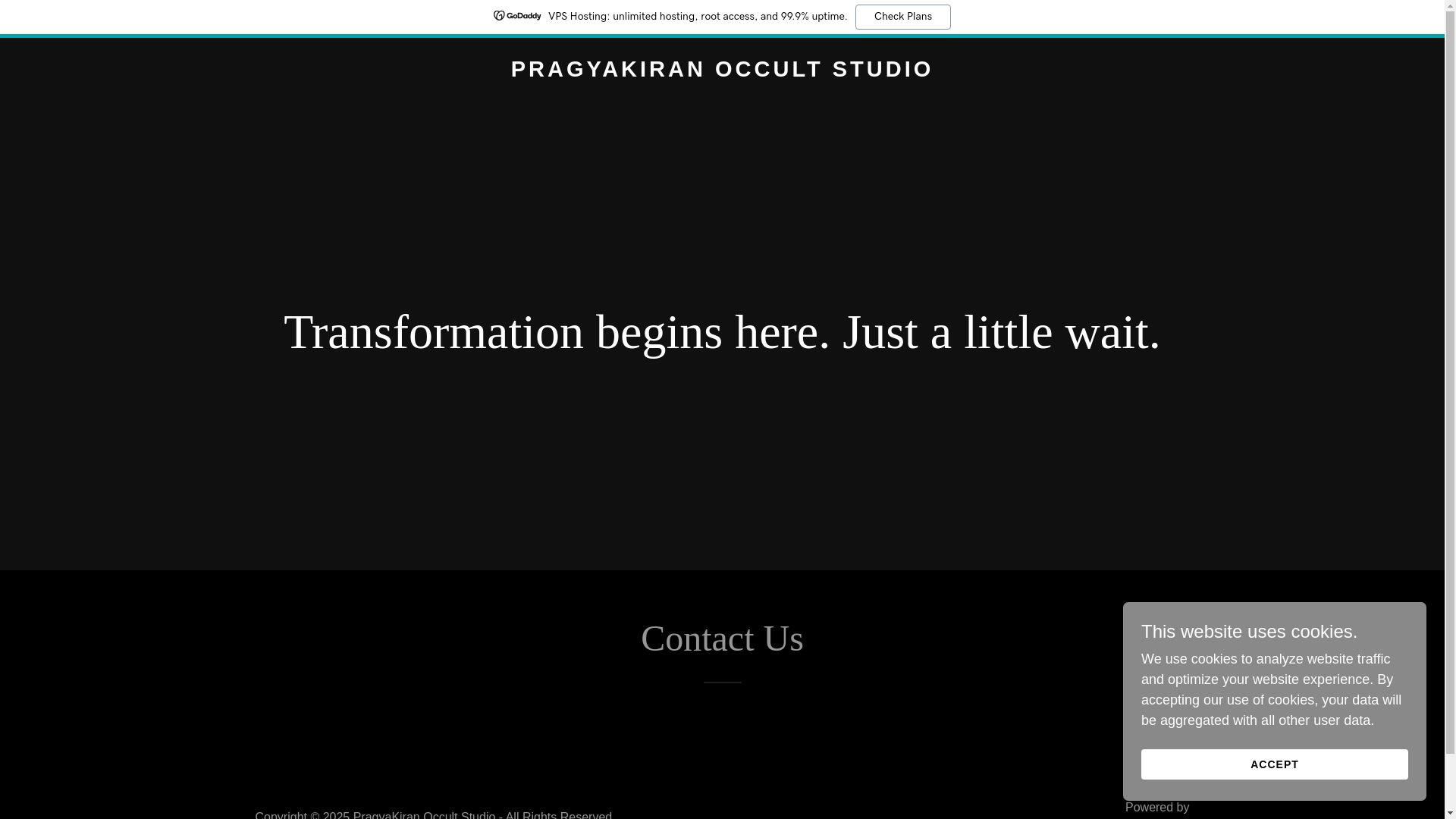 website screenshot of https://pragyakiranoccultstudio.com/