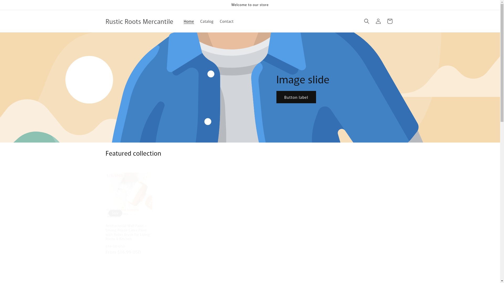 website screenshot of https://rusticrootsmercantile.store/
