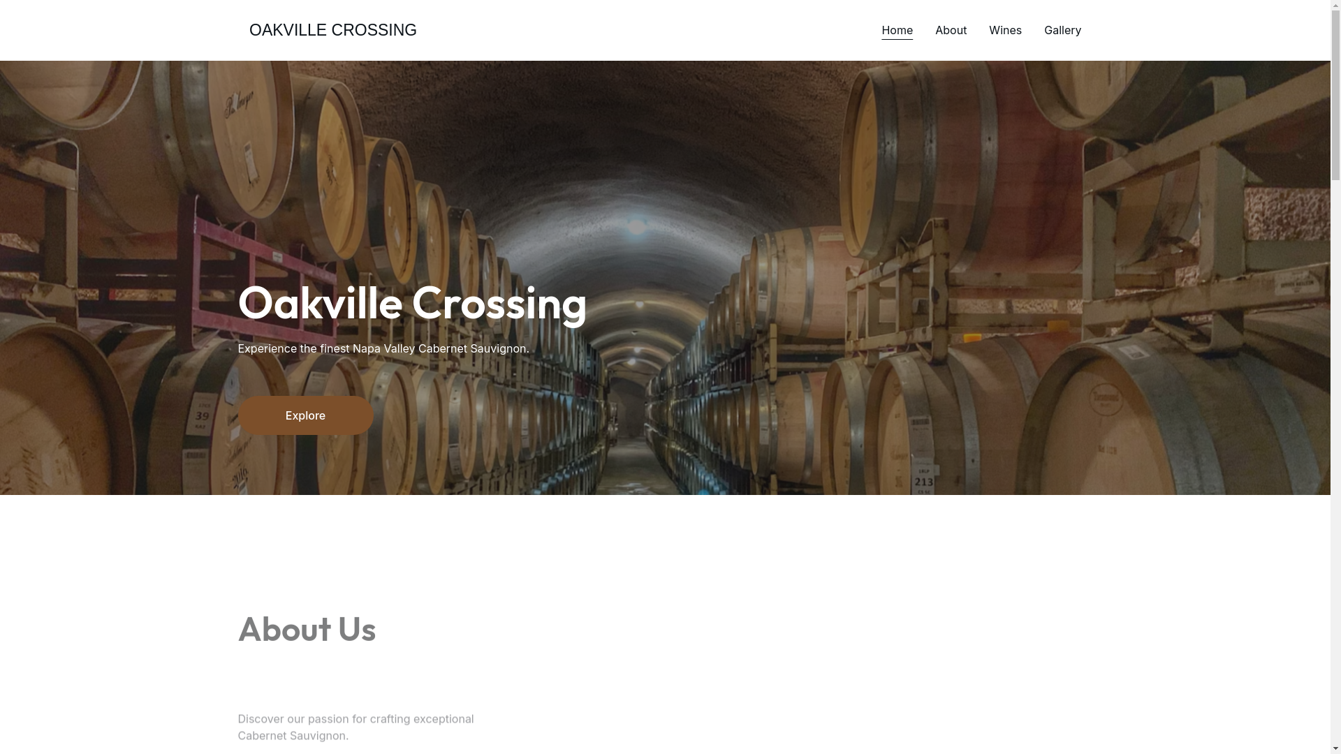 website screenshot of https://oakvillecrossingwines.com/