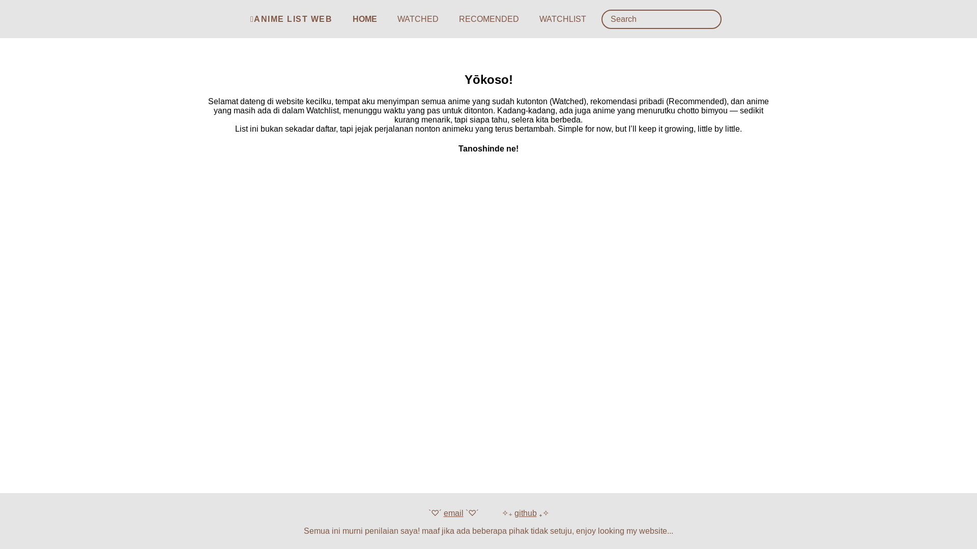 website screenshot of https://anime-list-d7x.pages.dev/